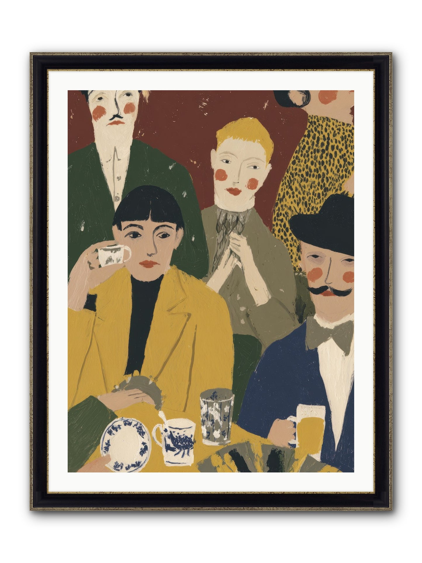 Gentle Chaos Framed Print - Black & Gold 30x40
