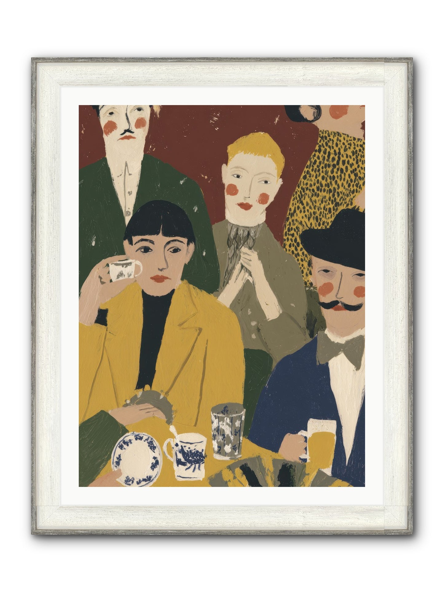 Gentle Chaos Framed Print - Driftwood White 30x40