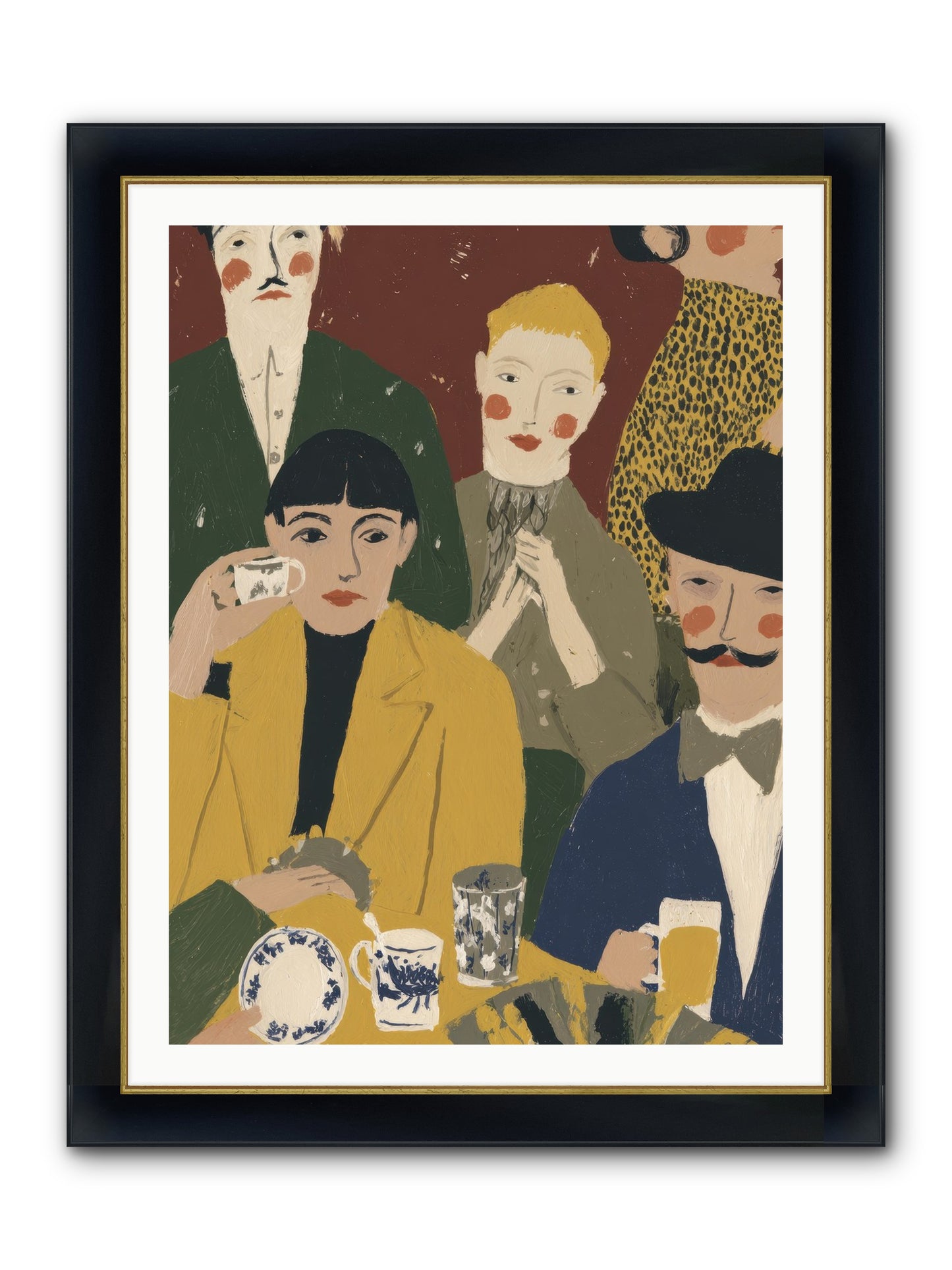 Gentle Chaos Framed Print - Wide Black w/Gold 30x40