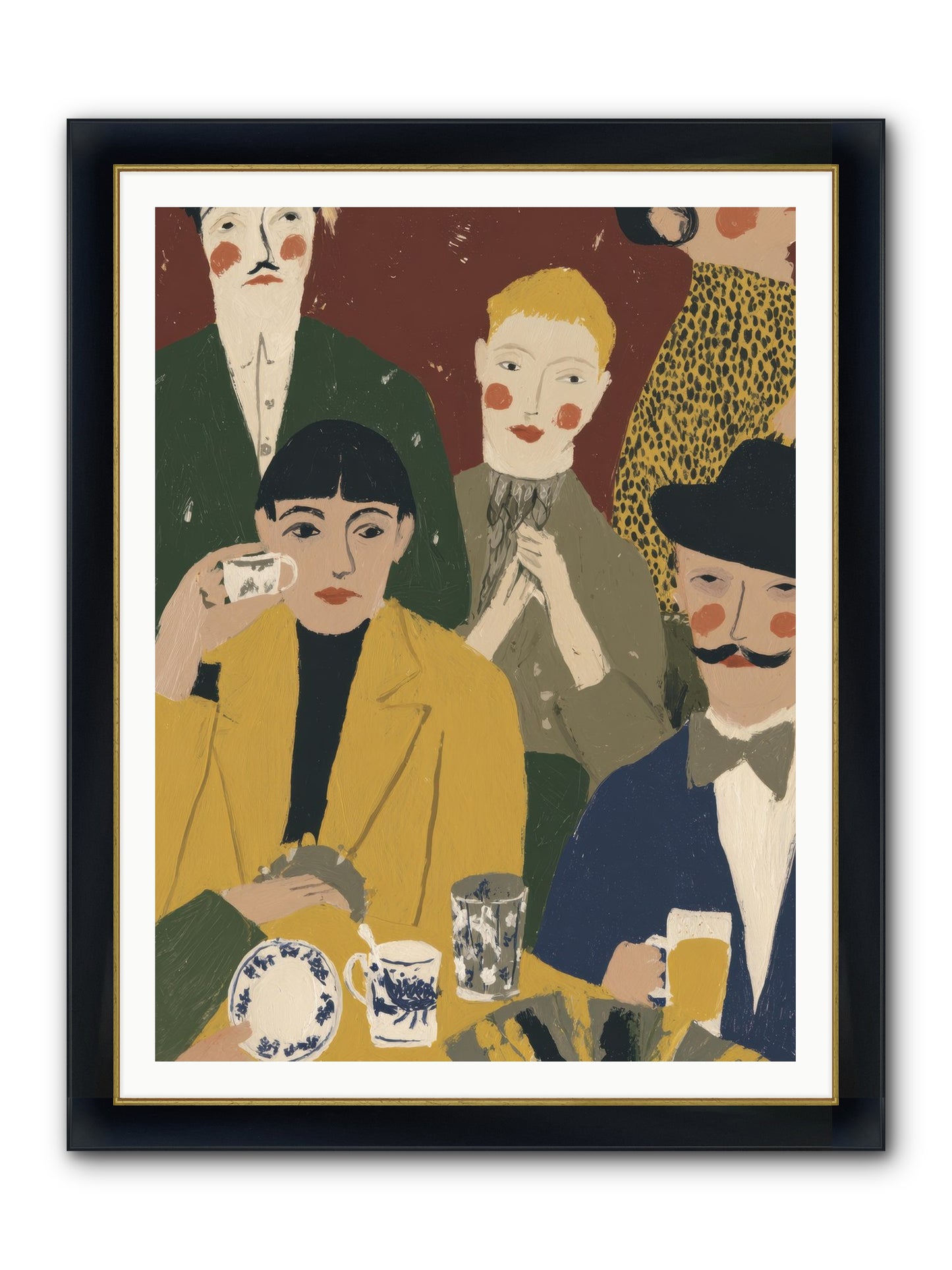 Gentle Chaos Framed Print - Wide Black w/Gold 36x48