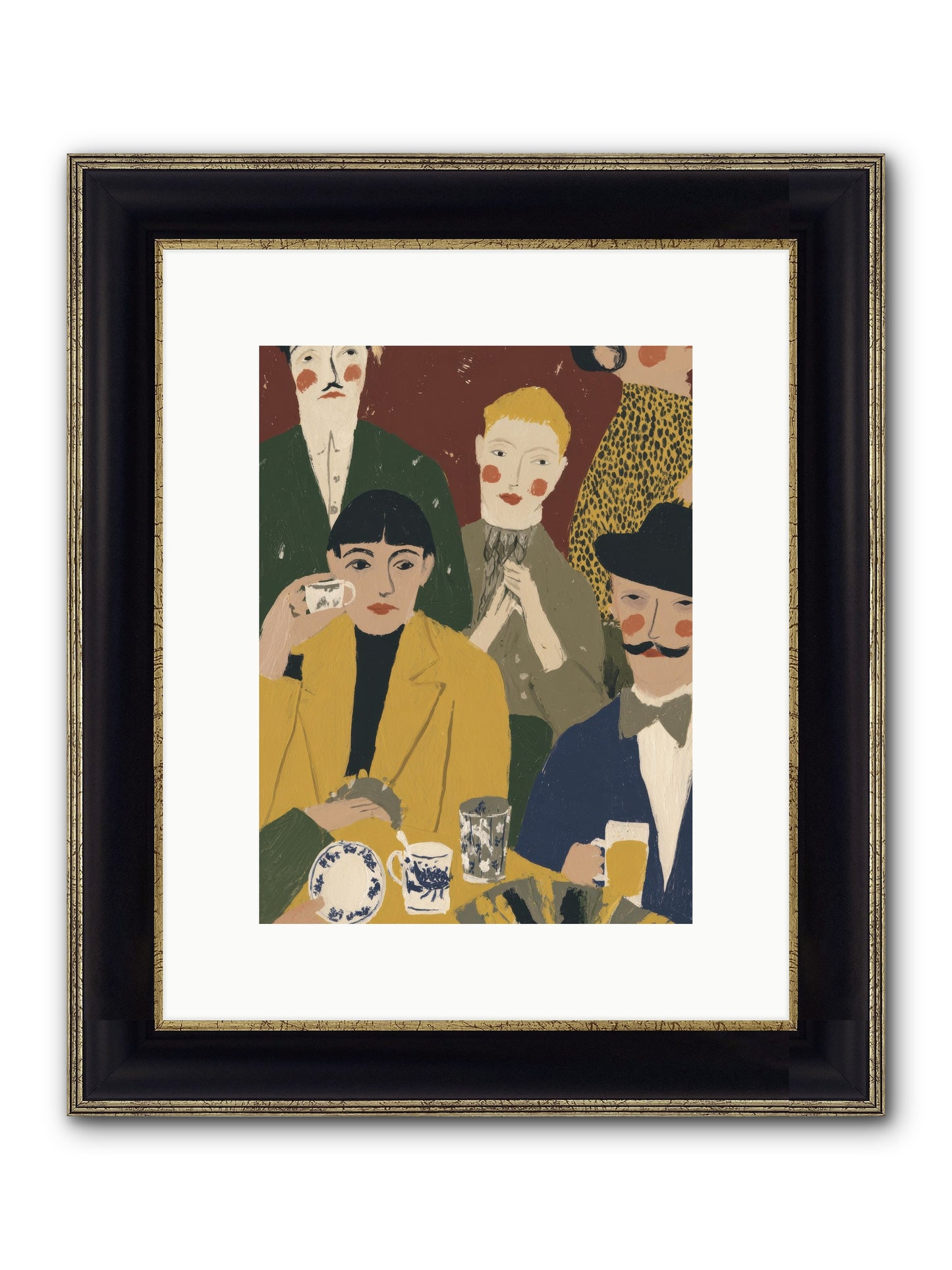 Gentle Chaos Framed Print - Black & Gold 9x12
