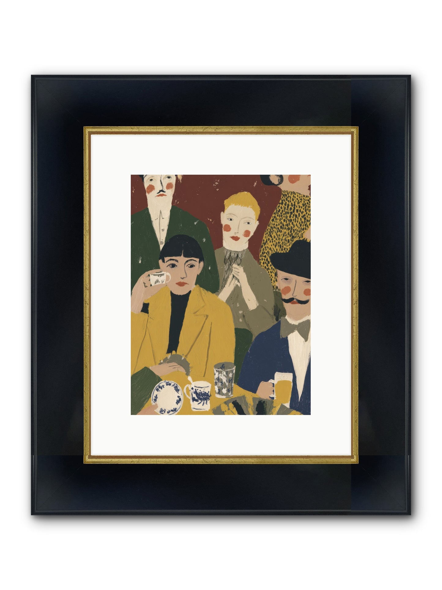 Gentle Chaos Framed Print - Wide Black w/Gold 9x12