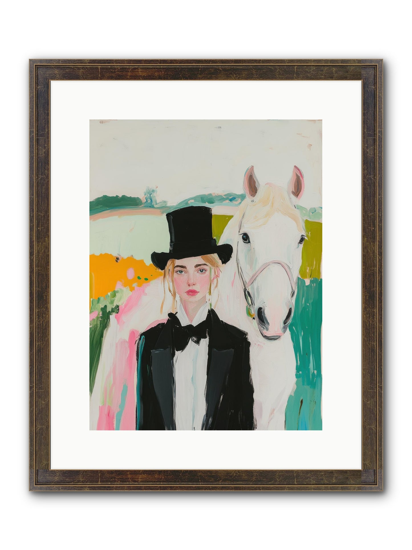 Gentle Mischief Framed Print - Slimwoods Black/Gold 12x16