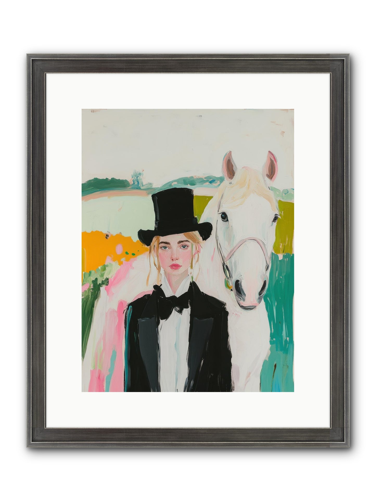 Gentle Mischief Framed Print - Slimwoods Black/Silver 12x16