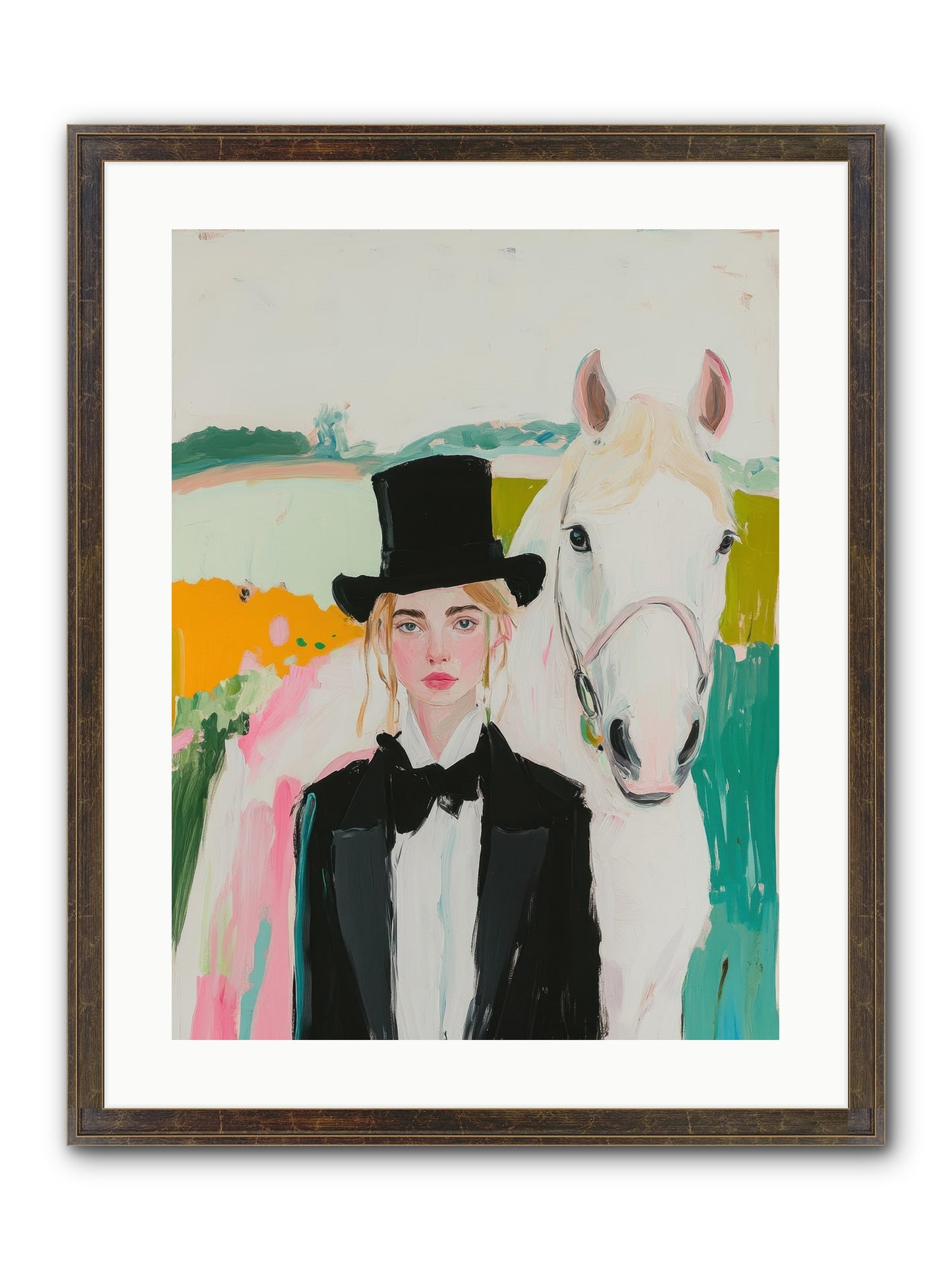 Gentle Mischief Framed Print - Slimwoods Black/Gold 18x24