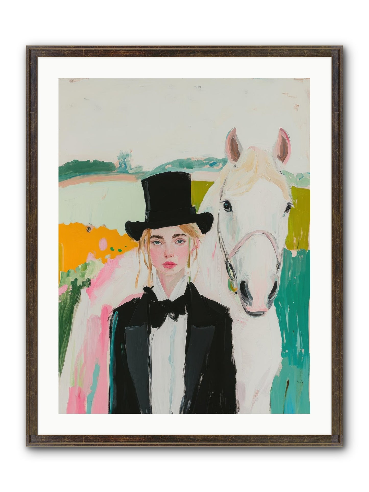 Gentle Mischief Framed Print - Slimwoods Black/Gold 24x32