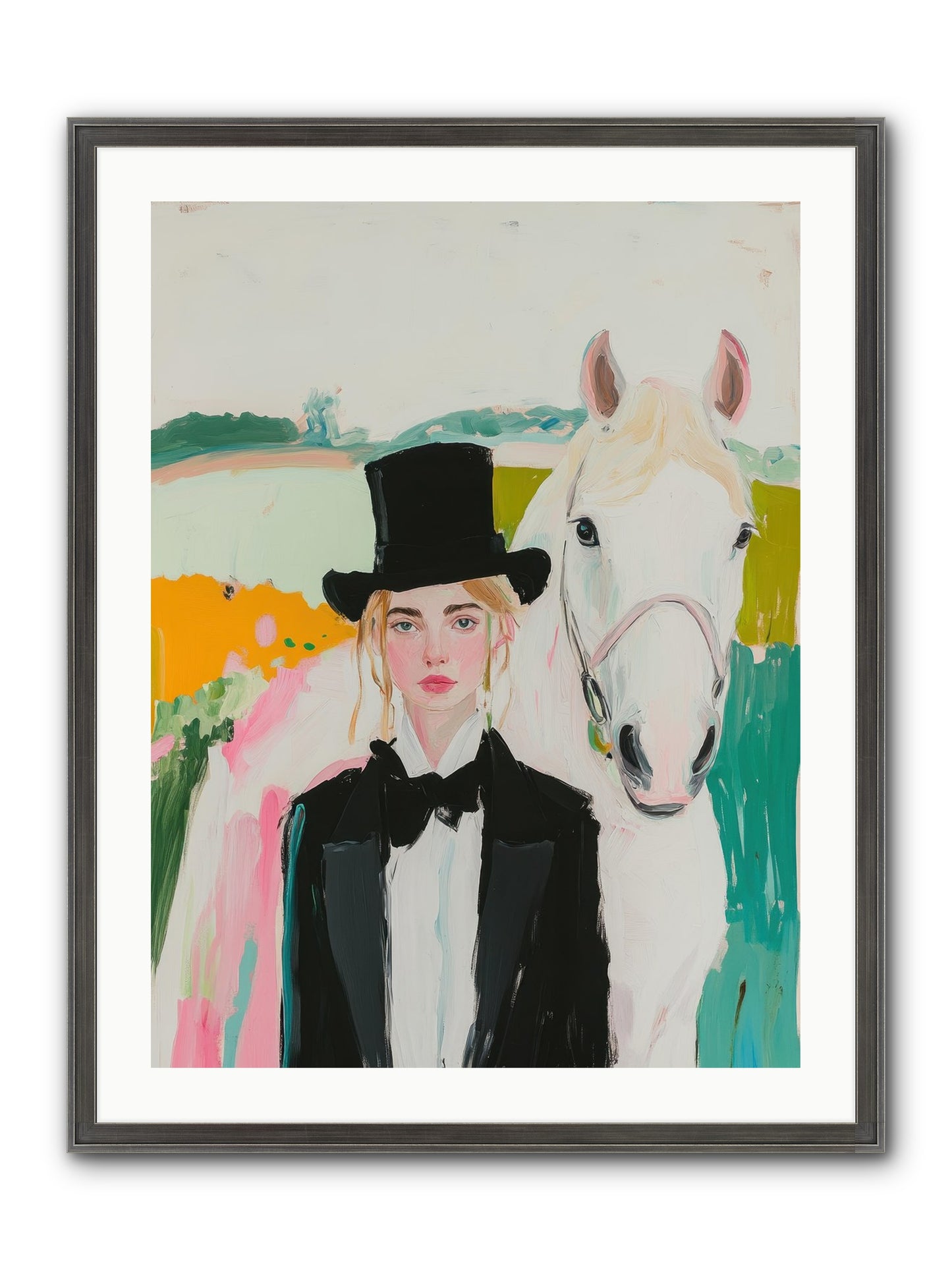 Gentle Mischief Framed Print - Slimwoods Black/Silver 24x32