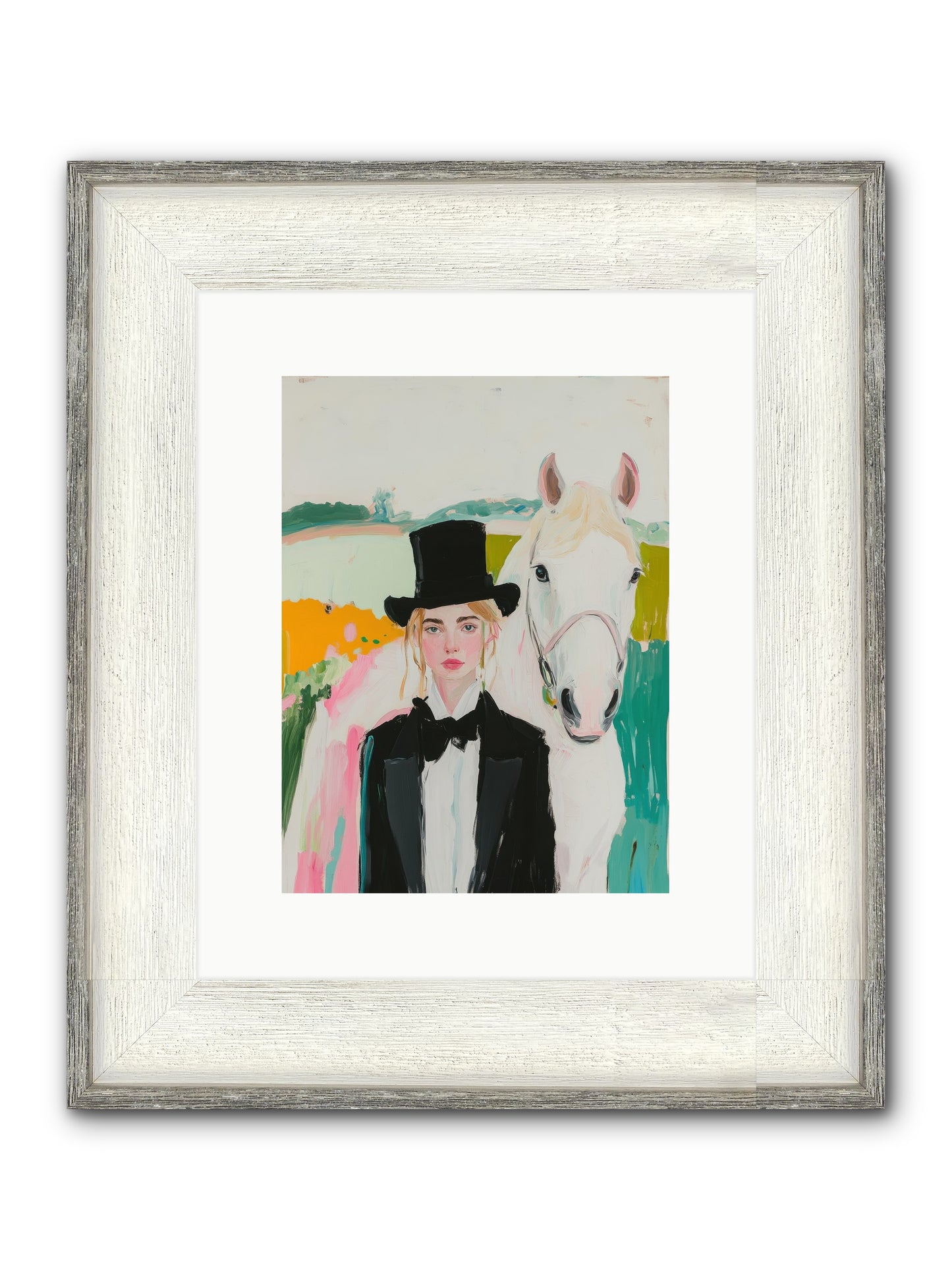 Gentle Mischief Framed Print - Driftwood White 9x12