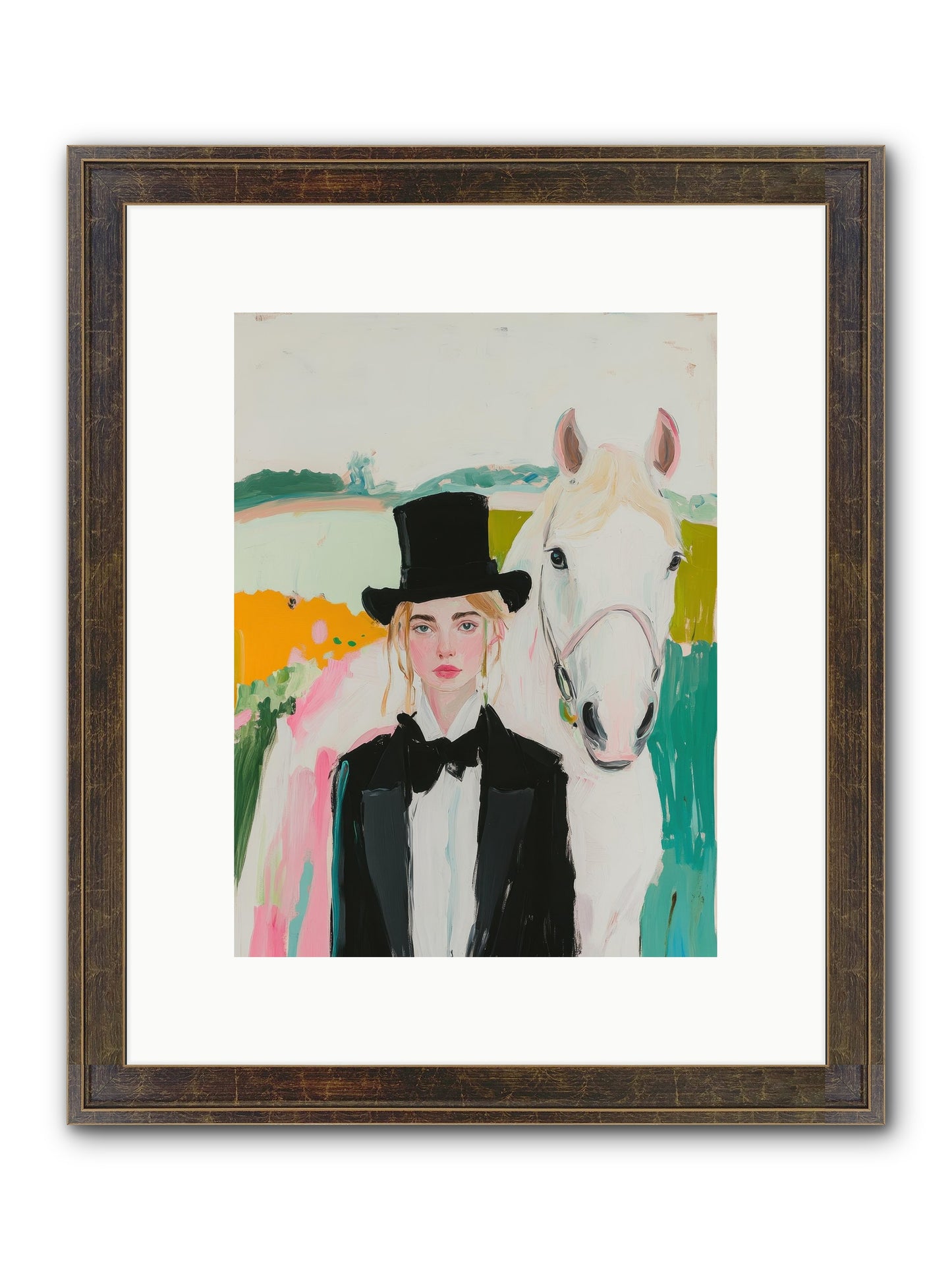 Gentle Mischief Framed Print - Slimwoods Black/Gold 9x12