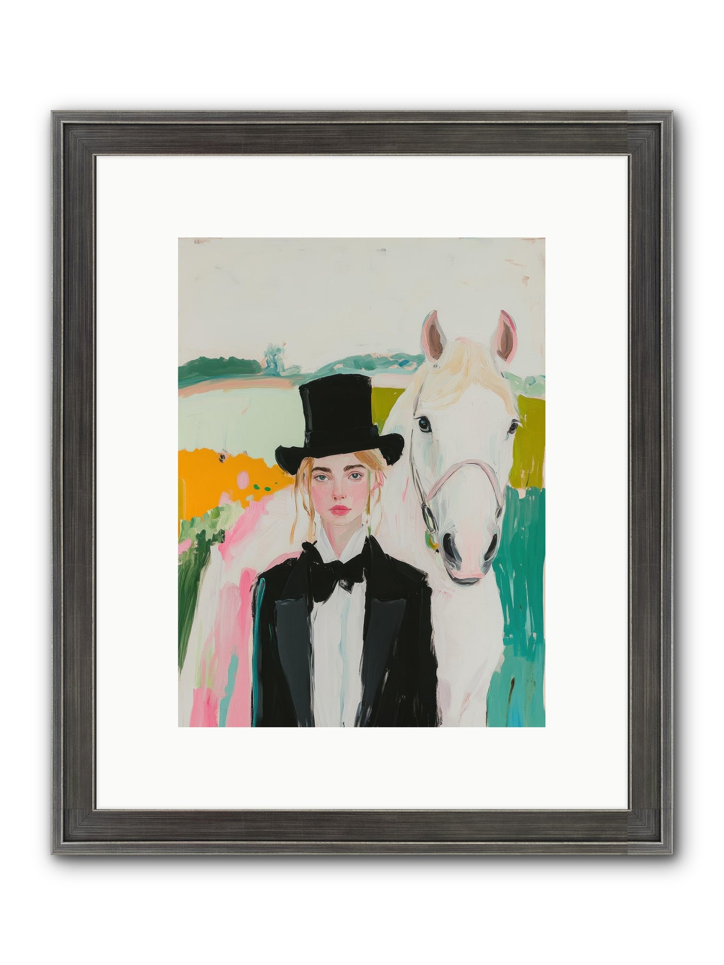 Gentle Mischief Framed Print - Slimwoods Black/Silver 9x12