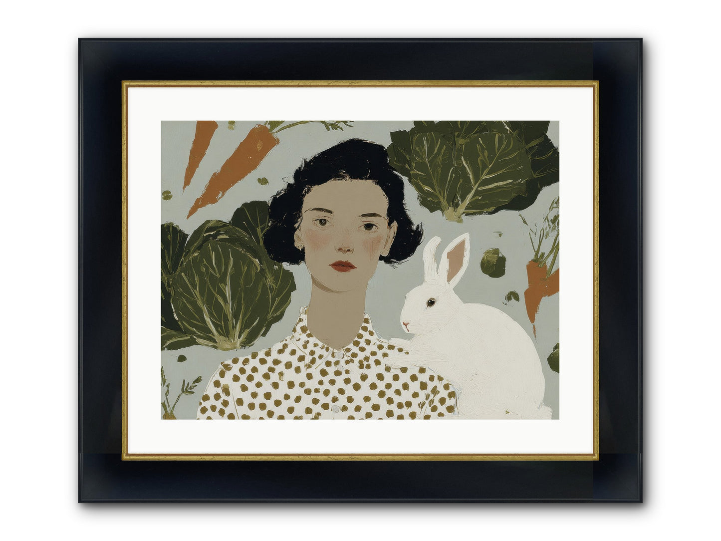Gentle Persistence Framed Print - Wide Black w/Gold 24x18