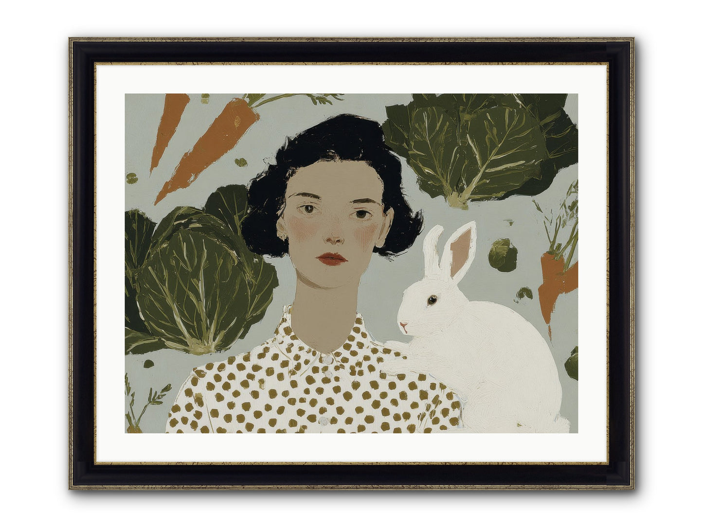 Gentle Persistence Framed Print - Black & Gold 32x24