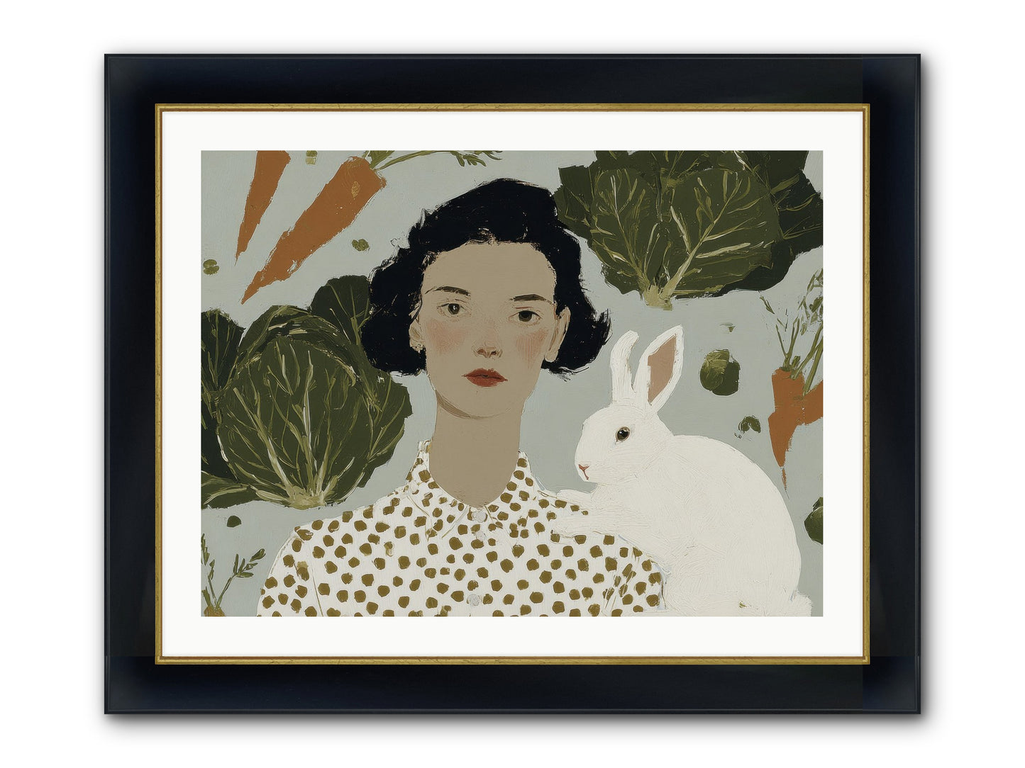 Gentle Persistence Framed Print - Wide Black w/Gold 32x24