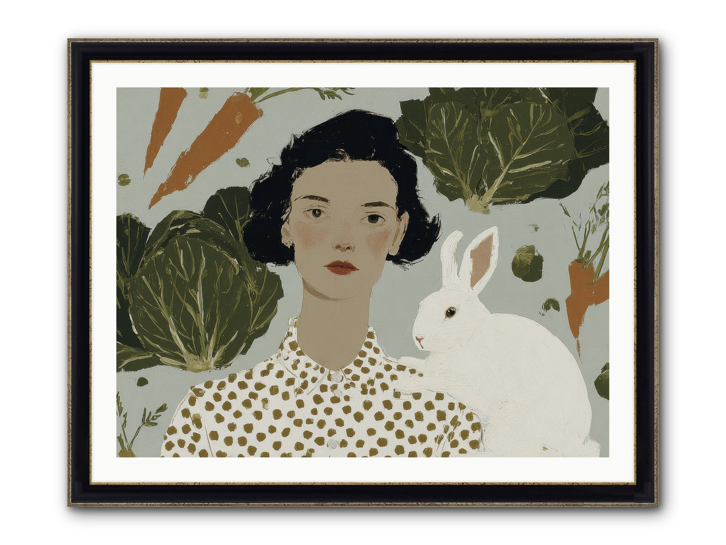 Gentle Persistence Framed Print - Black & Gold 40x30