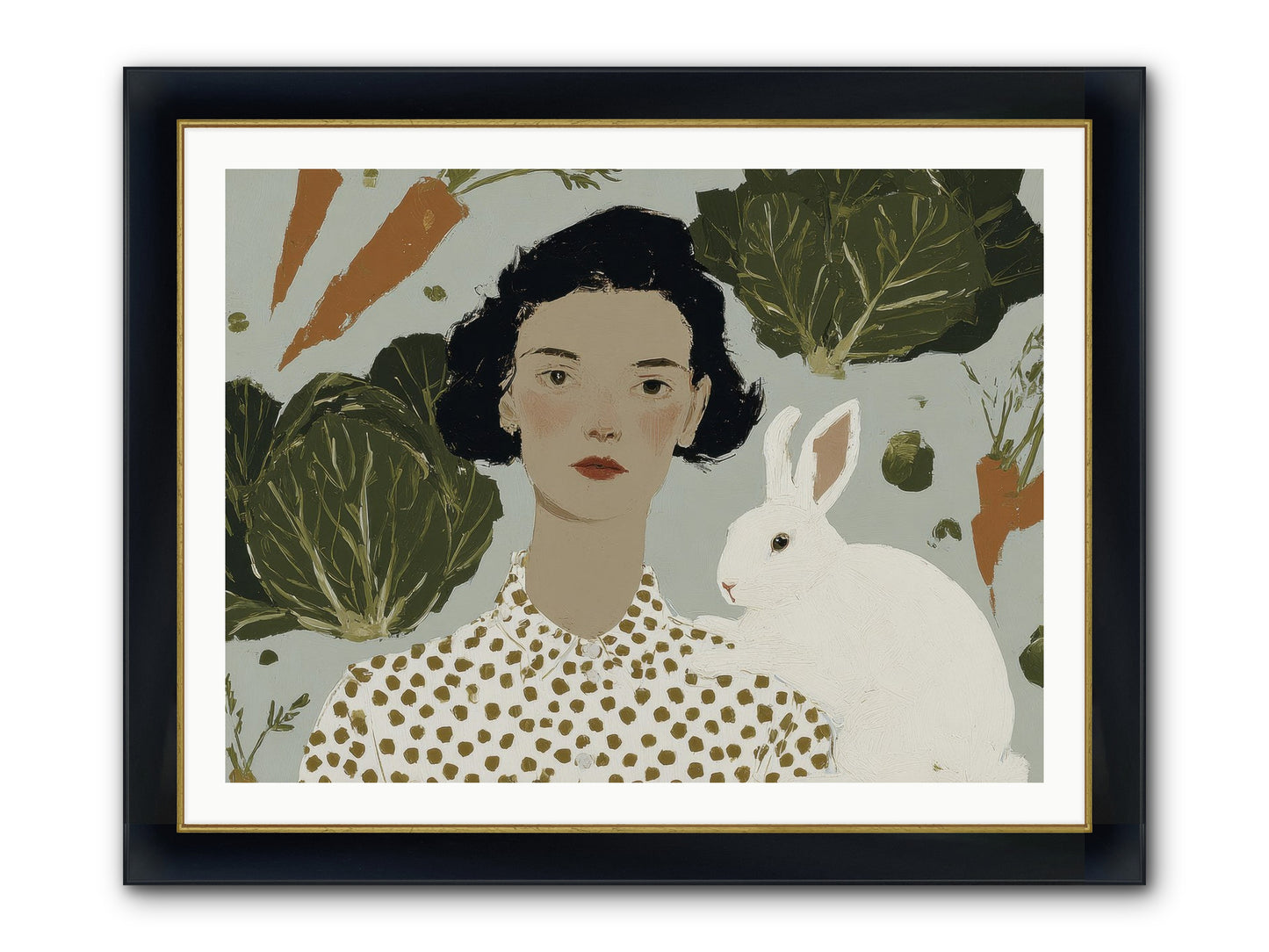 Gentle Persistence Framed Print - Wide Black w/Gold 40x30