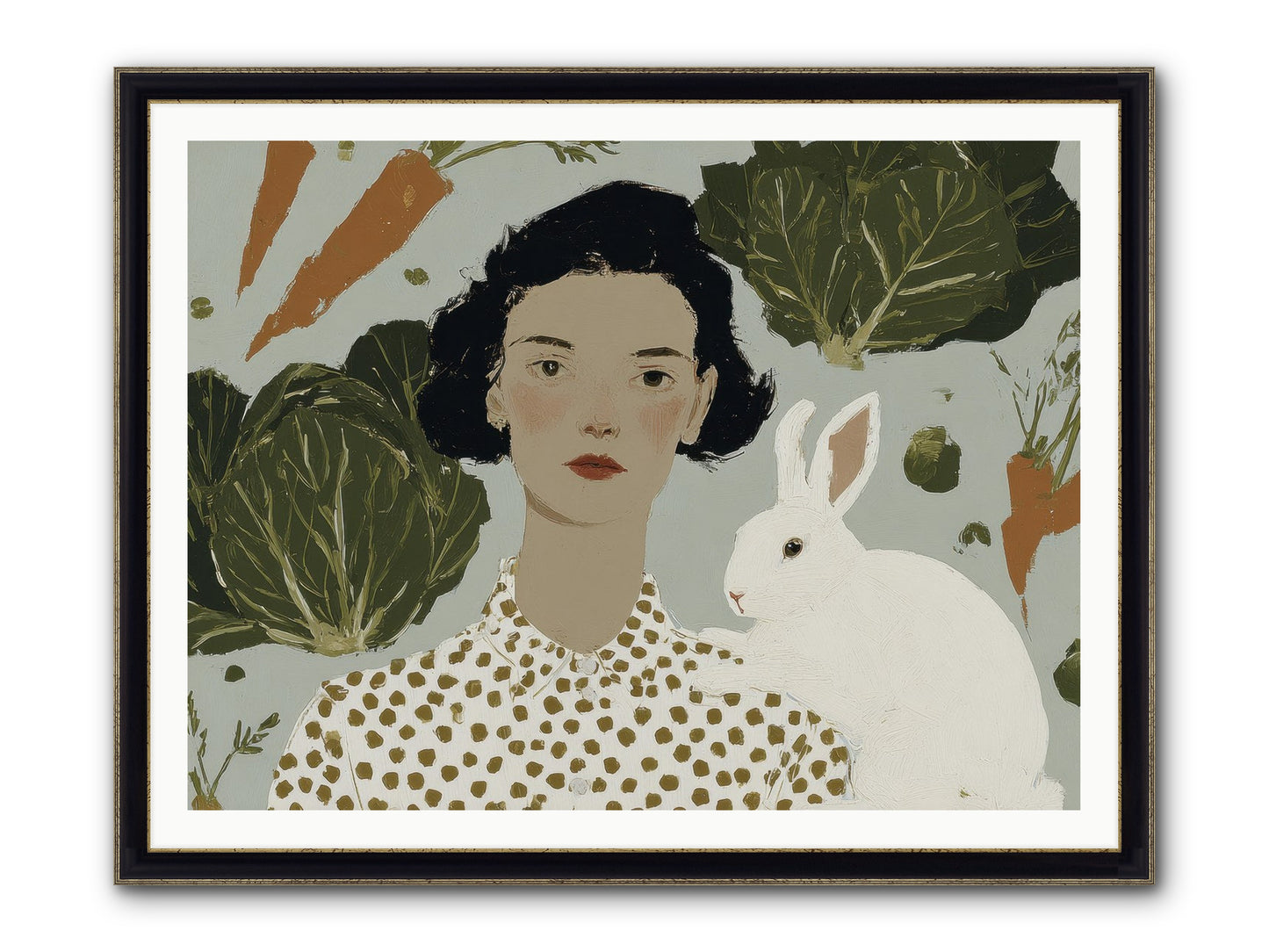 Gentle Persistence Framed Print - Black & Gold 48x36