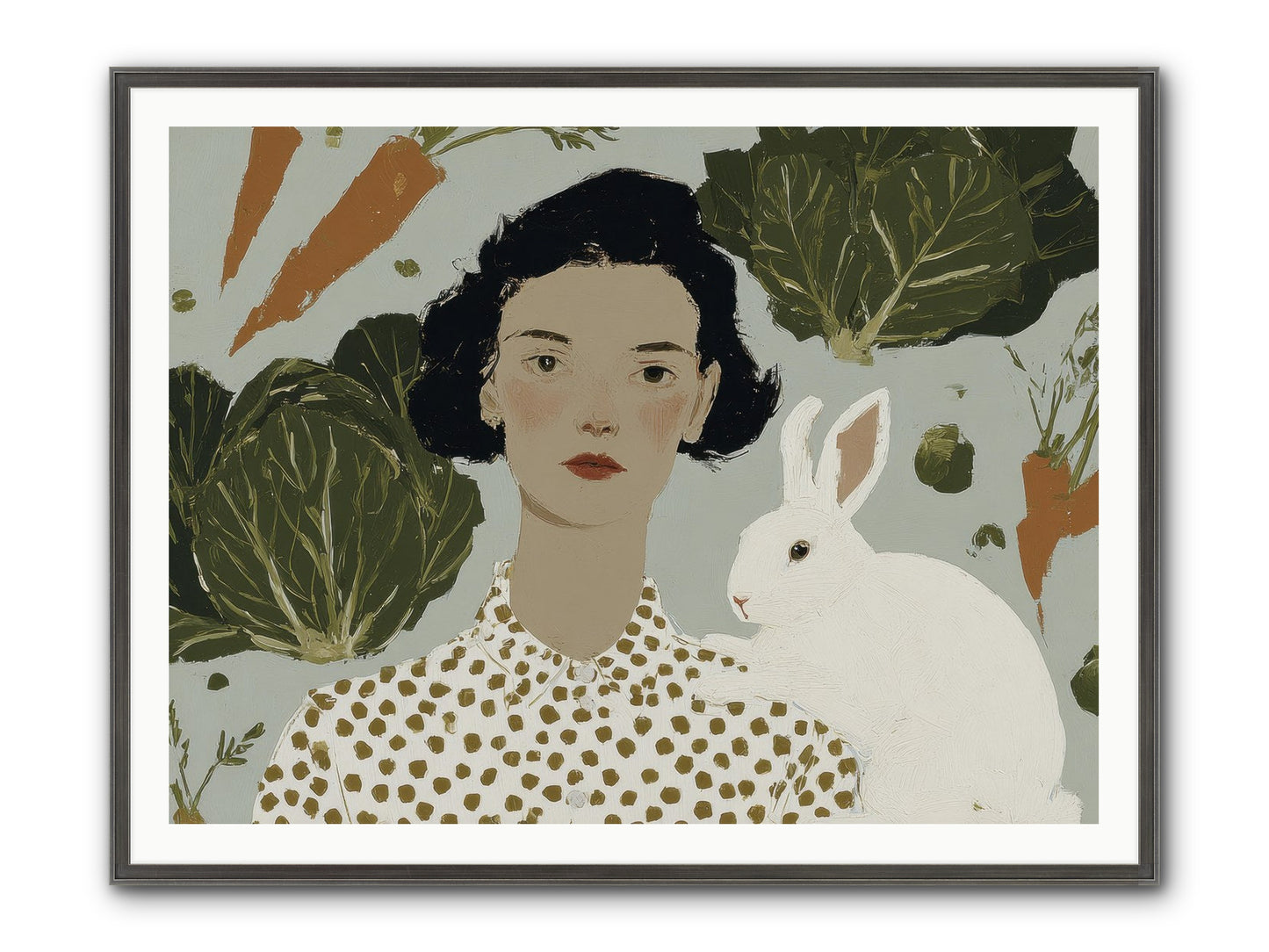 Gentle Persistence Framed Print - Slimwoods Black/Silver 48x36
