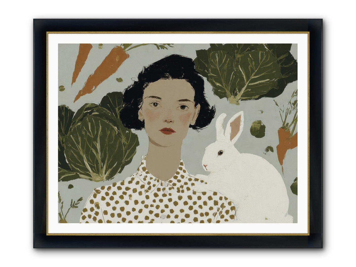 Gentle Persistence Framed Print - Wide Black w/Gold 48x36