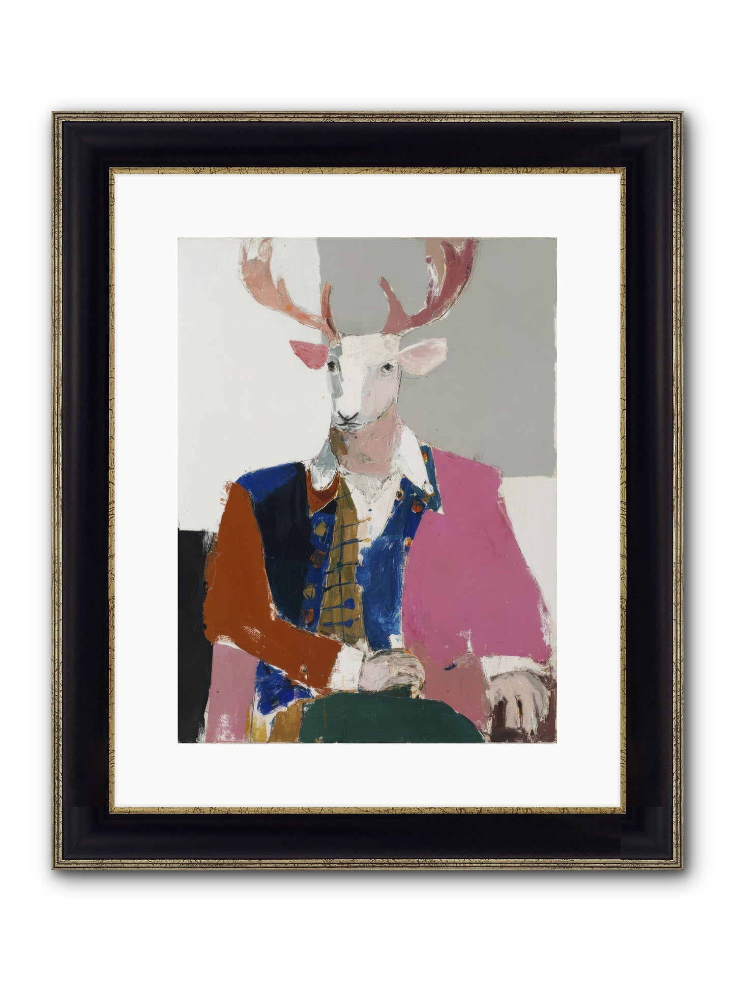 Gentleman Of The Woodland Court Framed Print - Black & Gold 12x16
