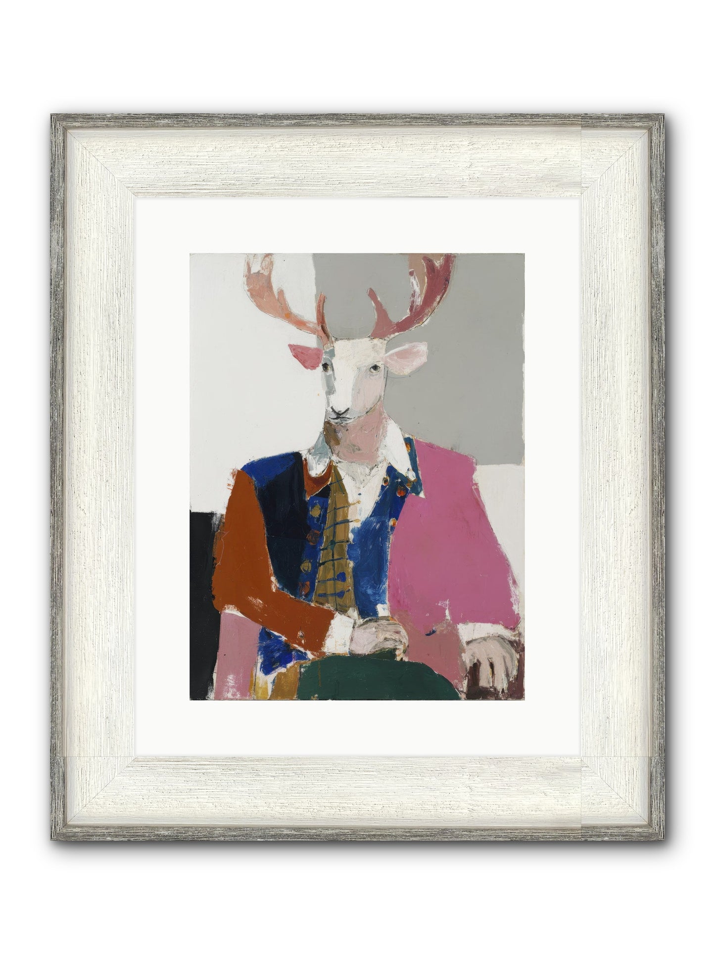 Gentleman Of The Woodland Court Framed Print - Driftwood White 12x16
