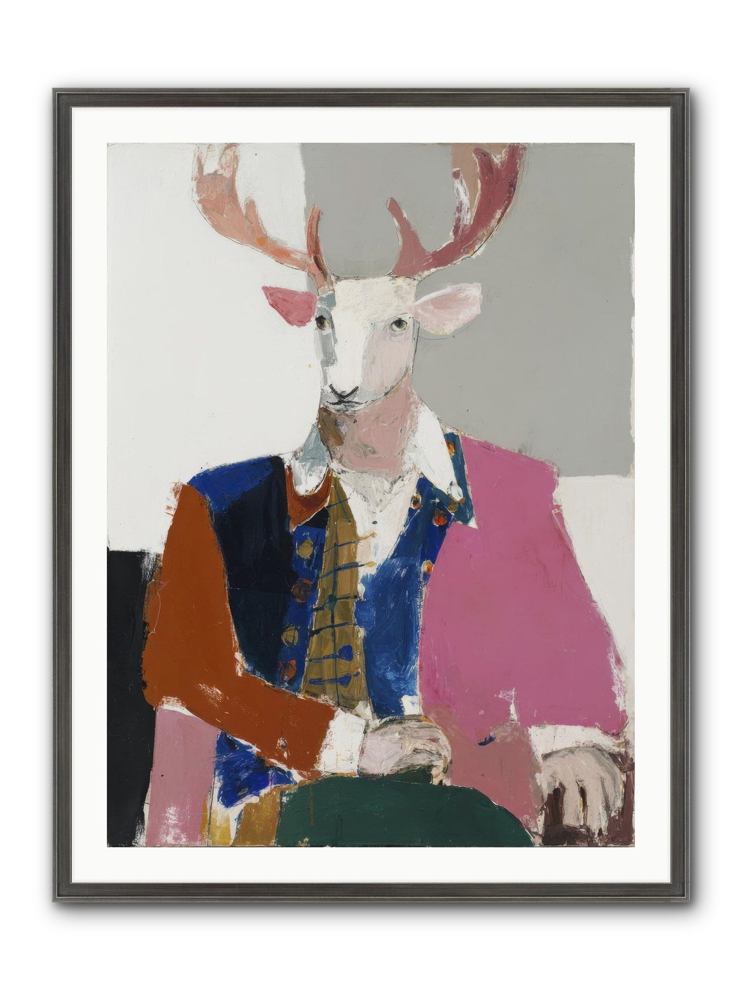 Gentleman Of The Woodland Court Framed Print - Slimwoods Black/Silver 30x40