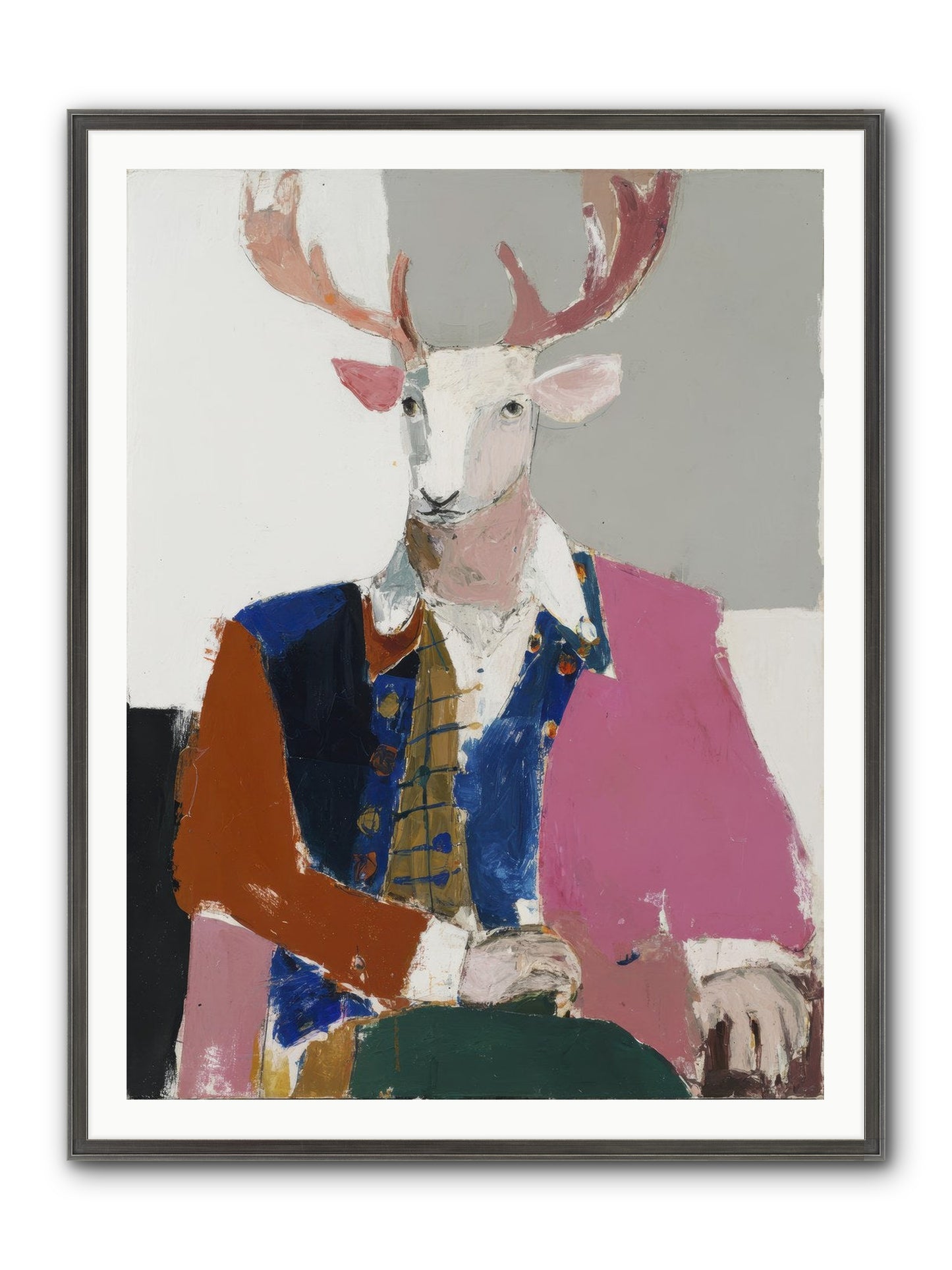 Gentleman Of The Woodland Court Framed Print - Slimwoods Black/Silver 36x48