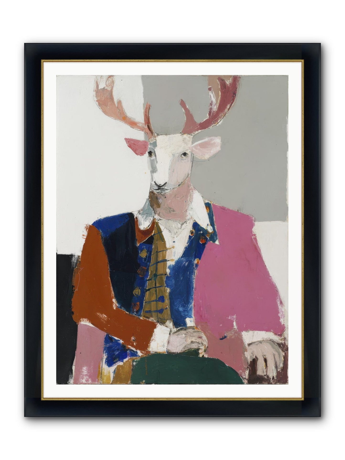 Gentleman Of The Woodland Court Framed Print - Wide Black w/Gold 36x48