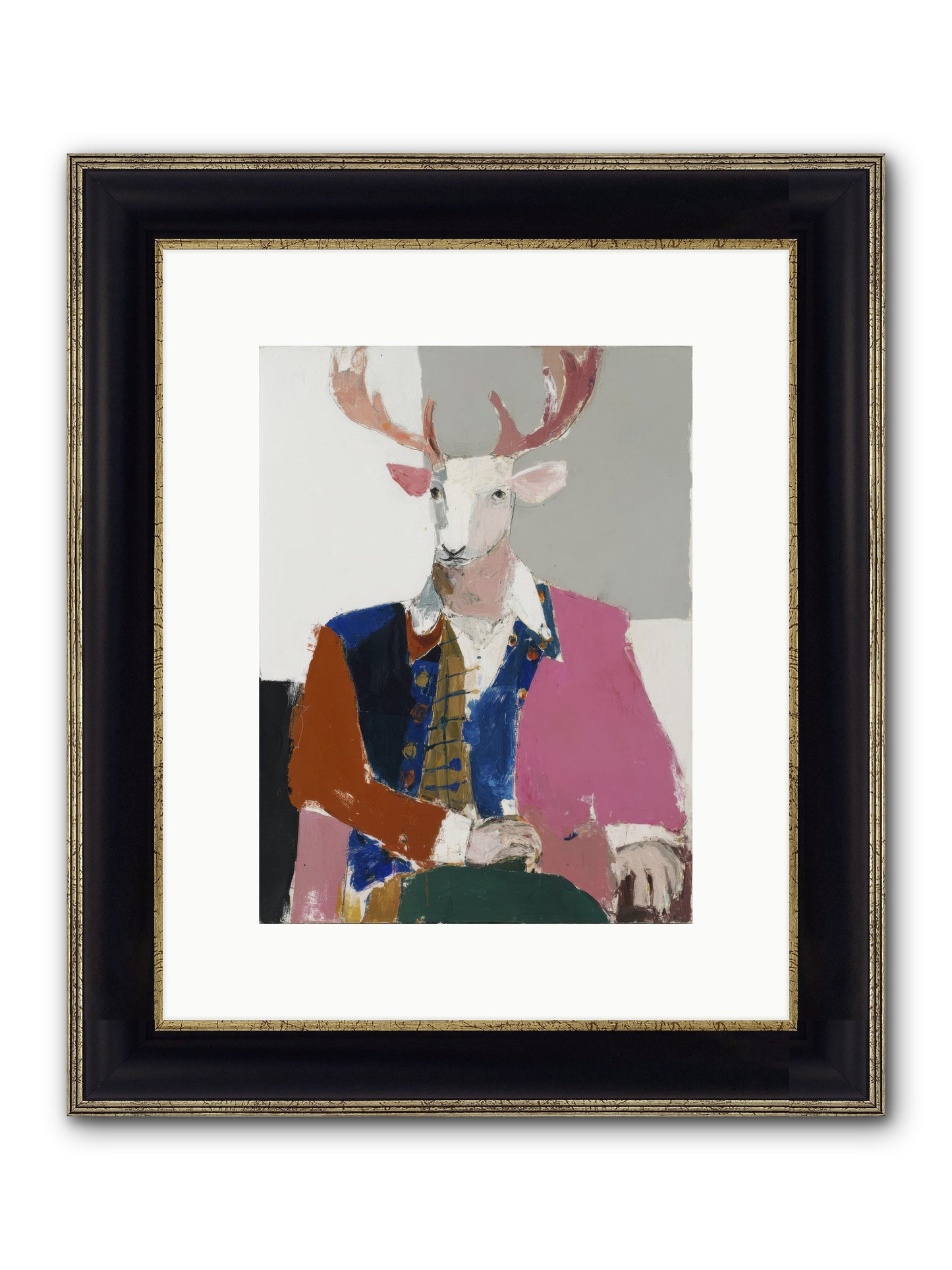 Gentleman Of The Woodland Court Framed Print - Black & Gold 9x12