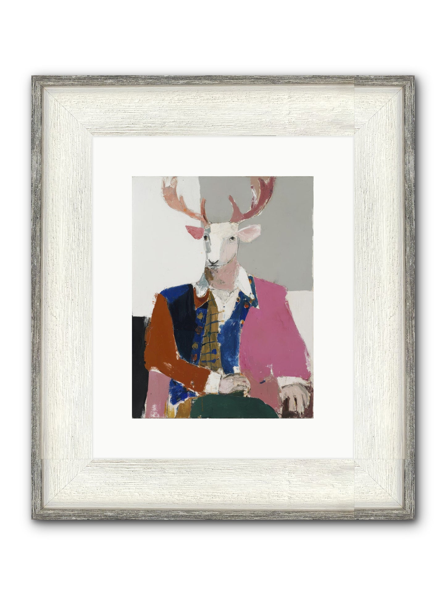 Gentleman Of The Woodland Court Framed Print - Driftwood White 9x12