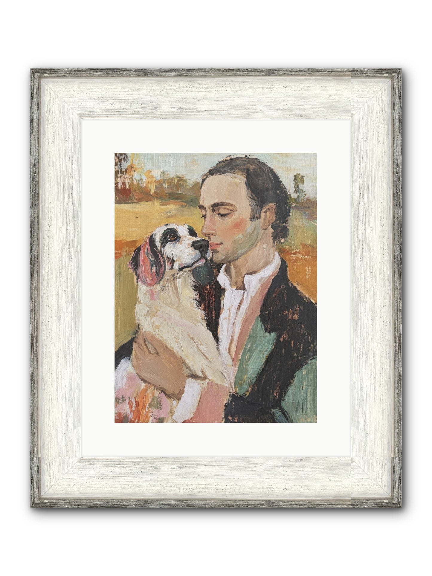 Gentleman's Grace Framed Print - Driftwood White 12x16