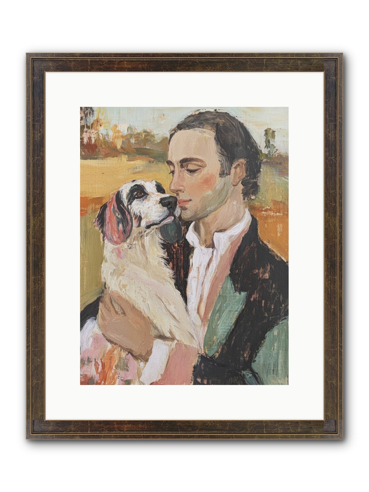 Gentleman's Grace Framed Print - Slimwoods Black/Gold 12x16