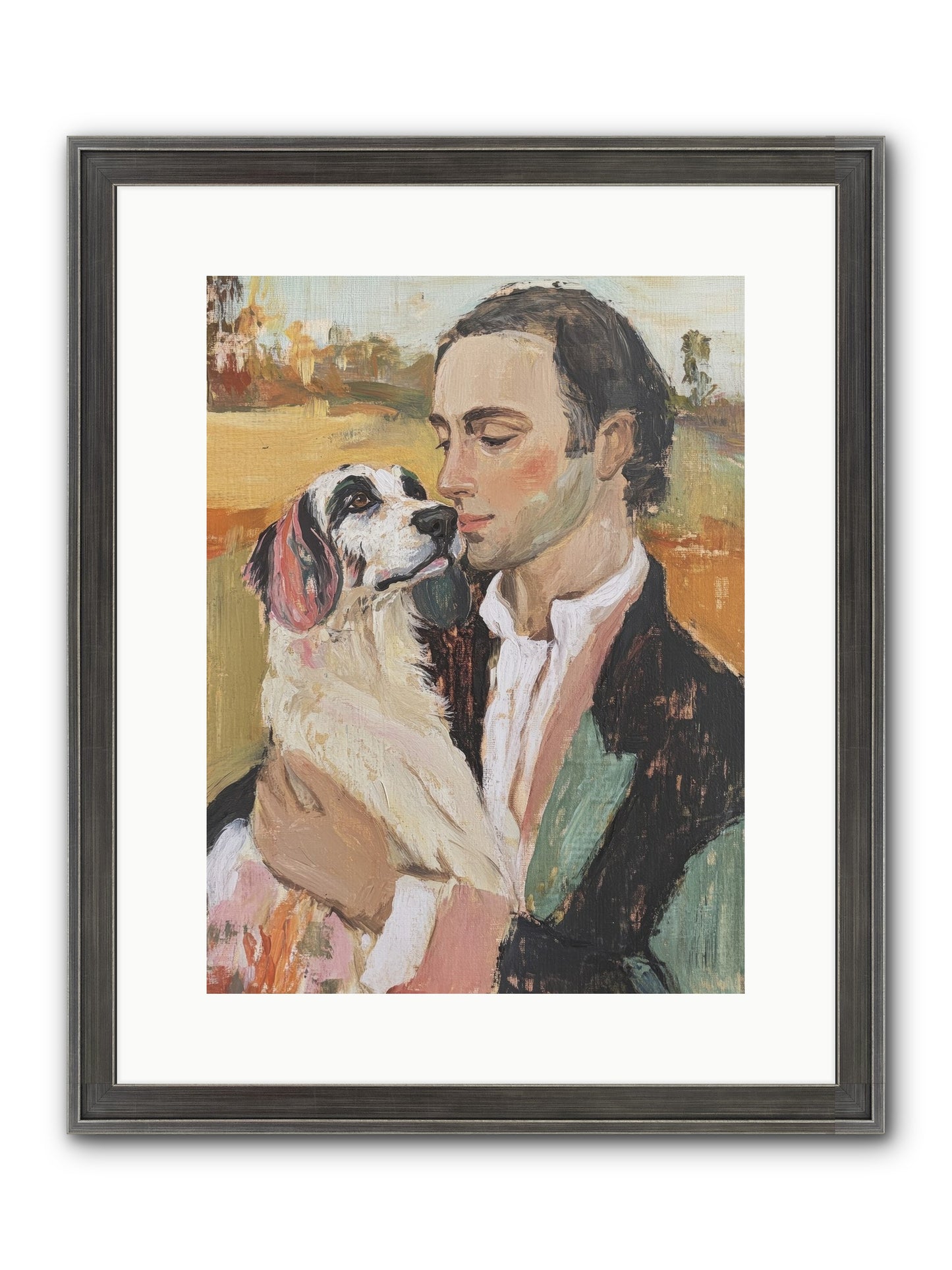 Gentleman's Grace Framed Print - Slimwoods Black/Silver 12x16