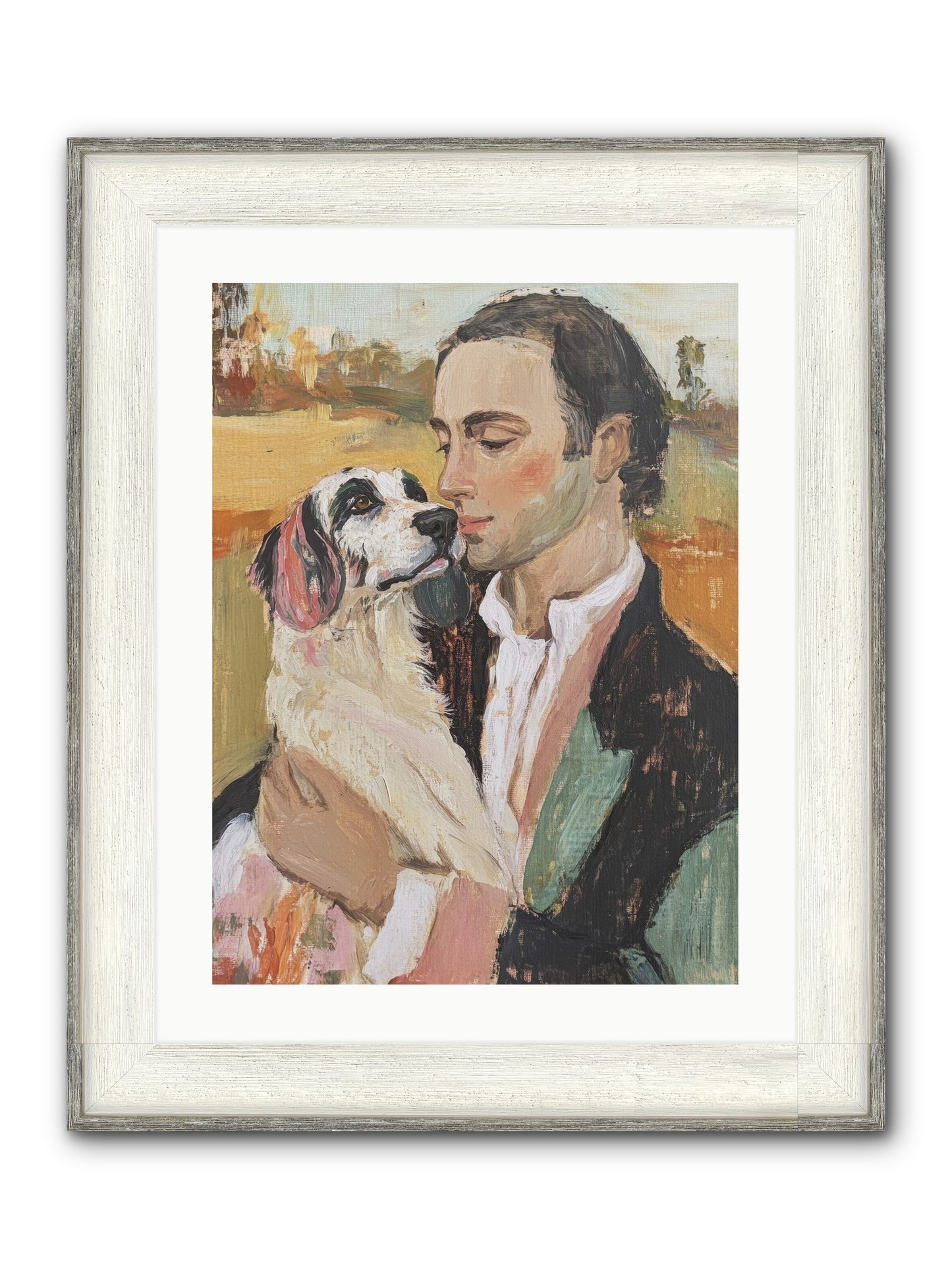 Gentleman's Grace Framed Print - Driftwood White 18x24