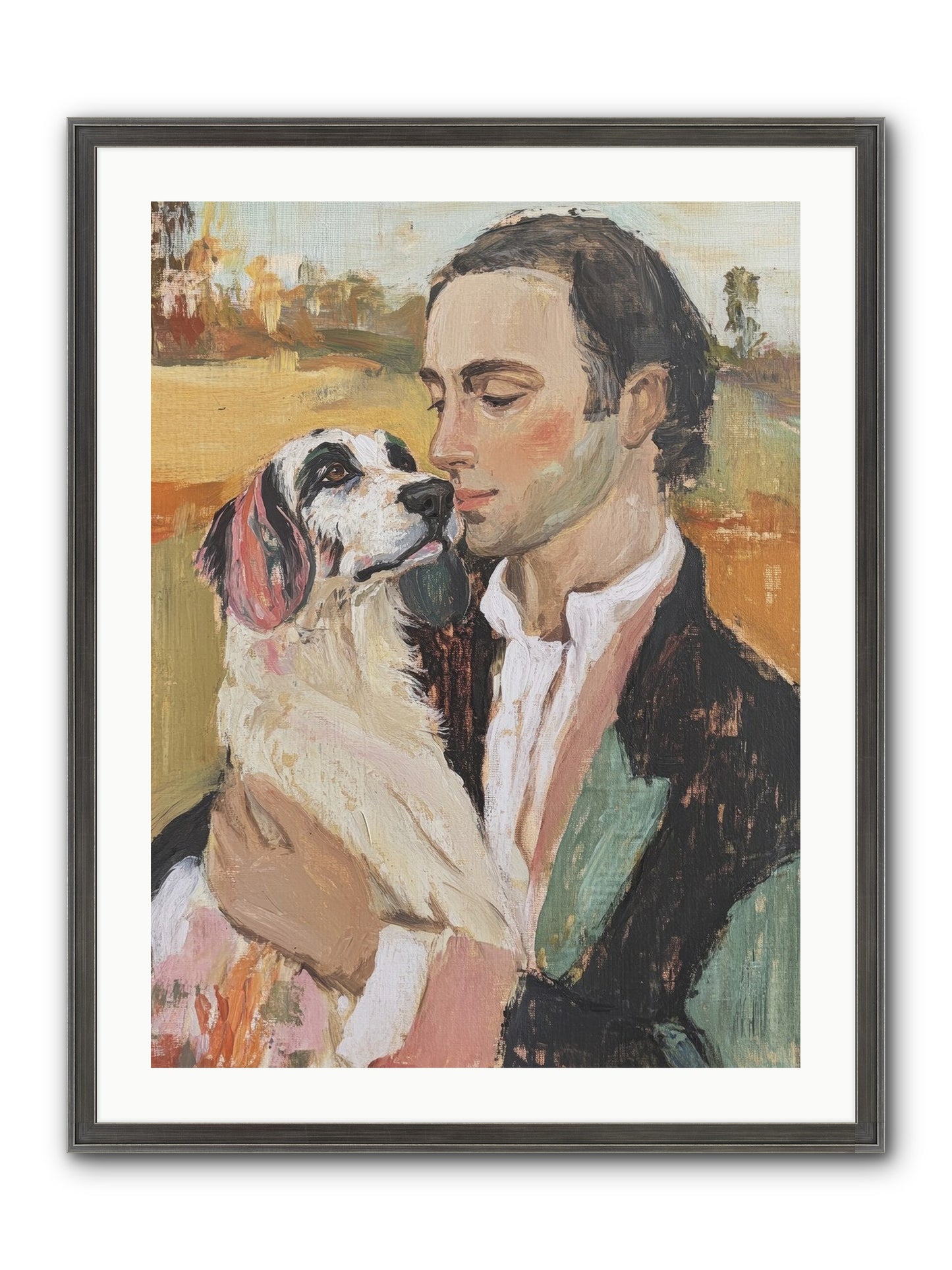 Gentleman's Grace Framed Print - Slimwoods Black/Silver 24x32