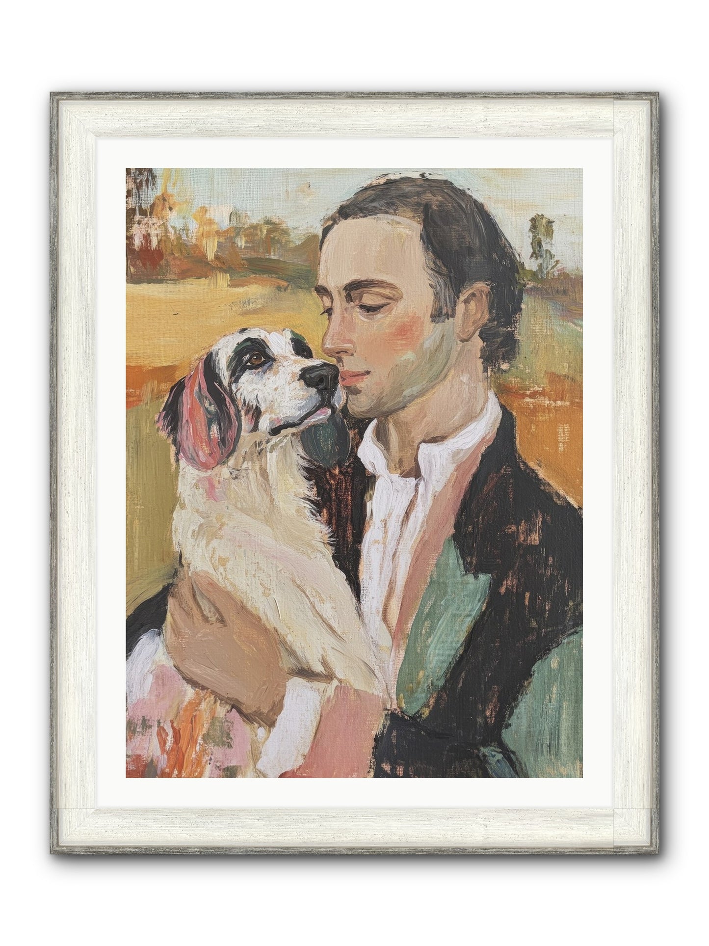 Gentleman's Grace Framed Print - Driftwood White 30x40