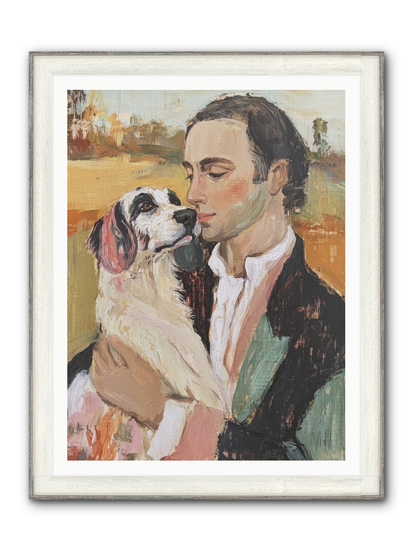 Gentleman's Grace Framed Print - Driftwood White 36x48