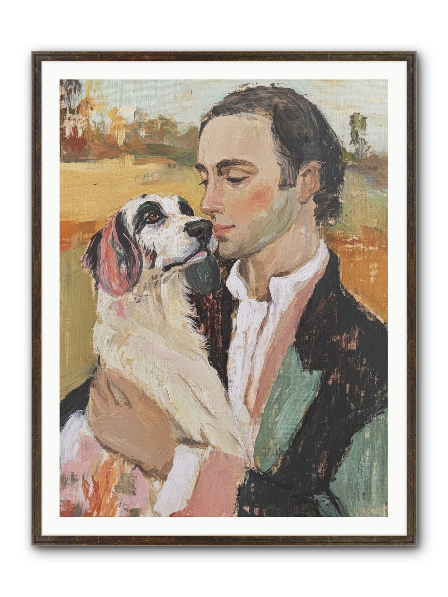 Gentleman's Grace Framed Print - Slimwoods Black/Gold 36x48