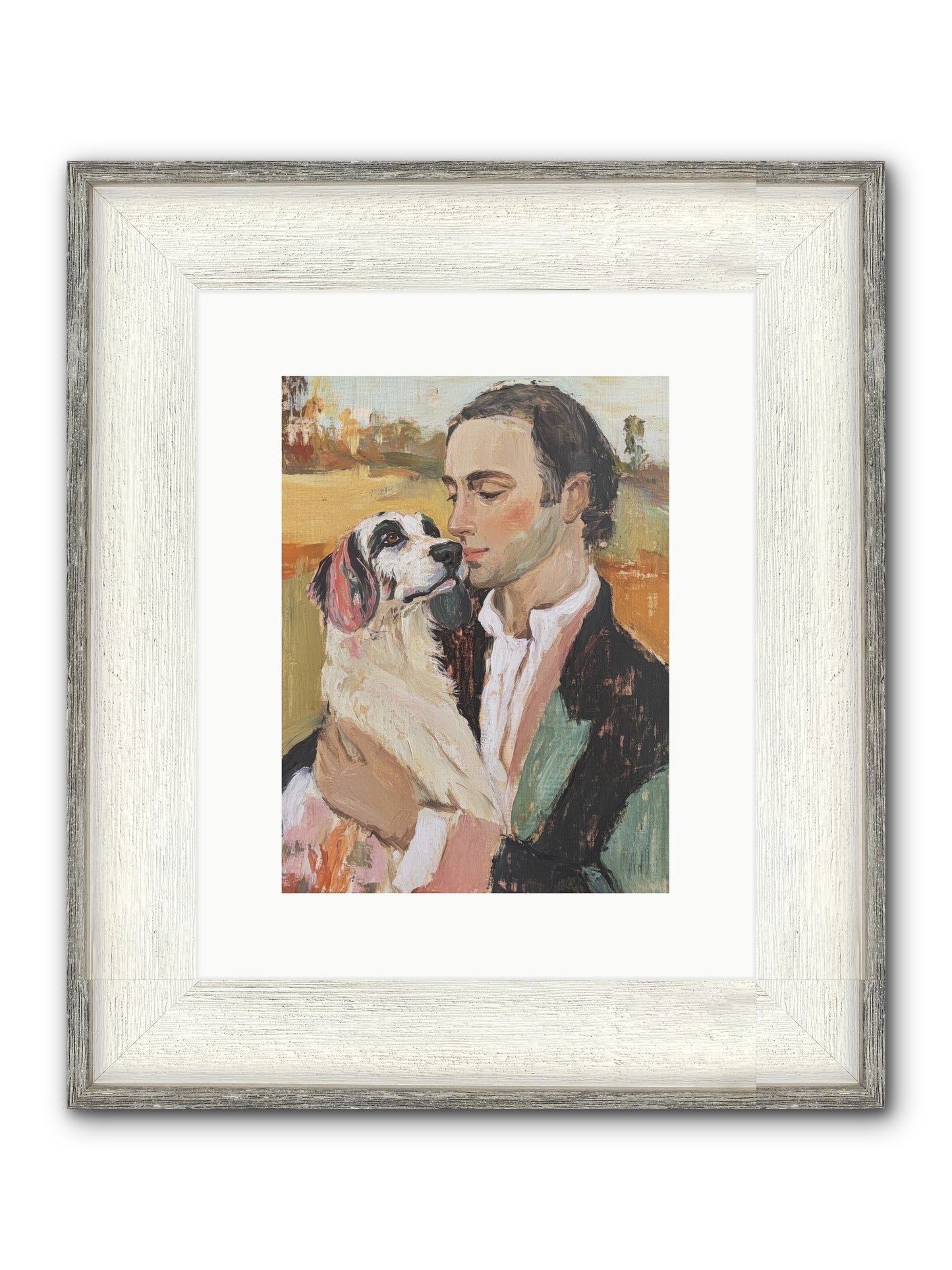 Gentleman's Grace Framed Print - Driftwood White 9x12