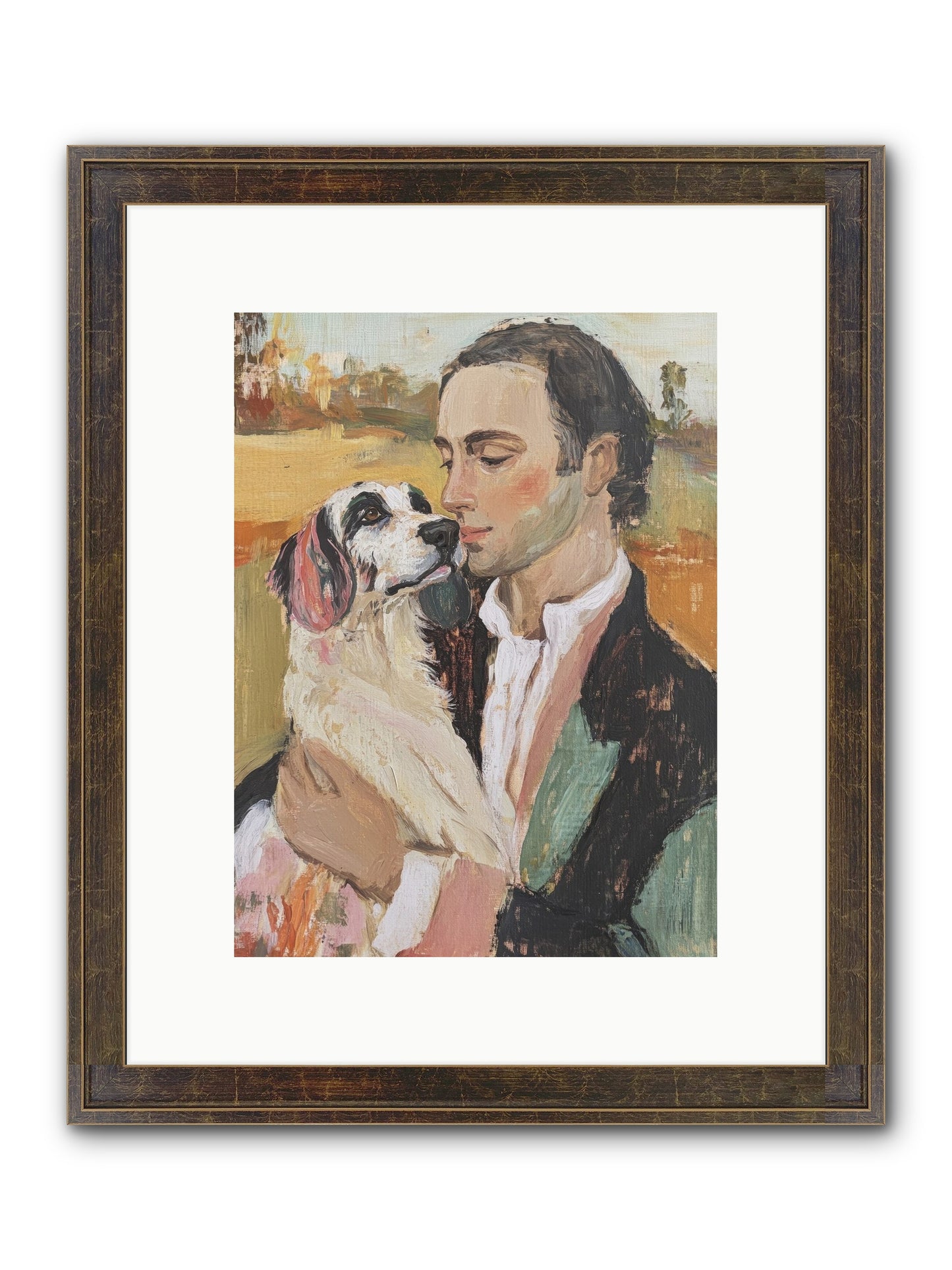 Gentleman's Grace Framed Print - Slimwoods Black/Gold 9x12