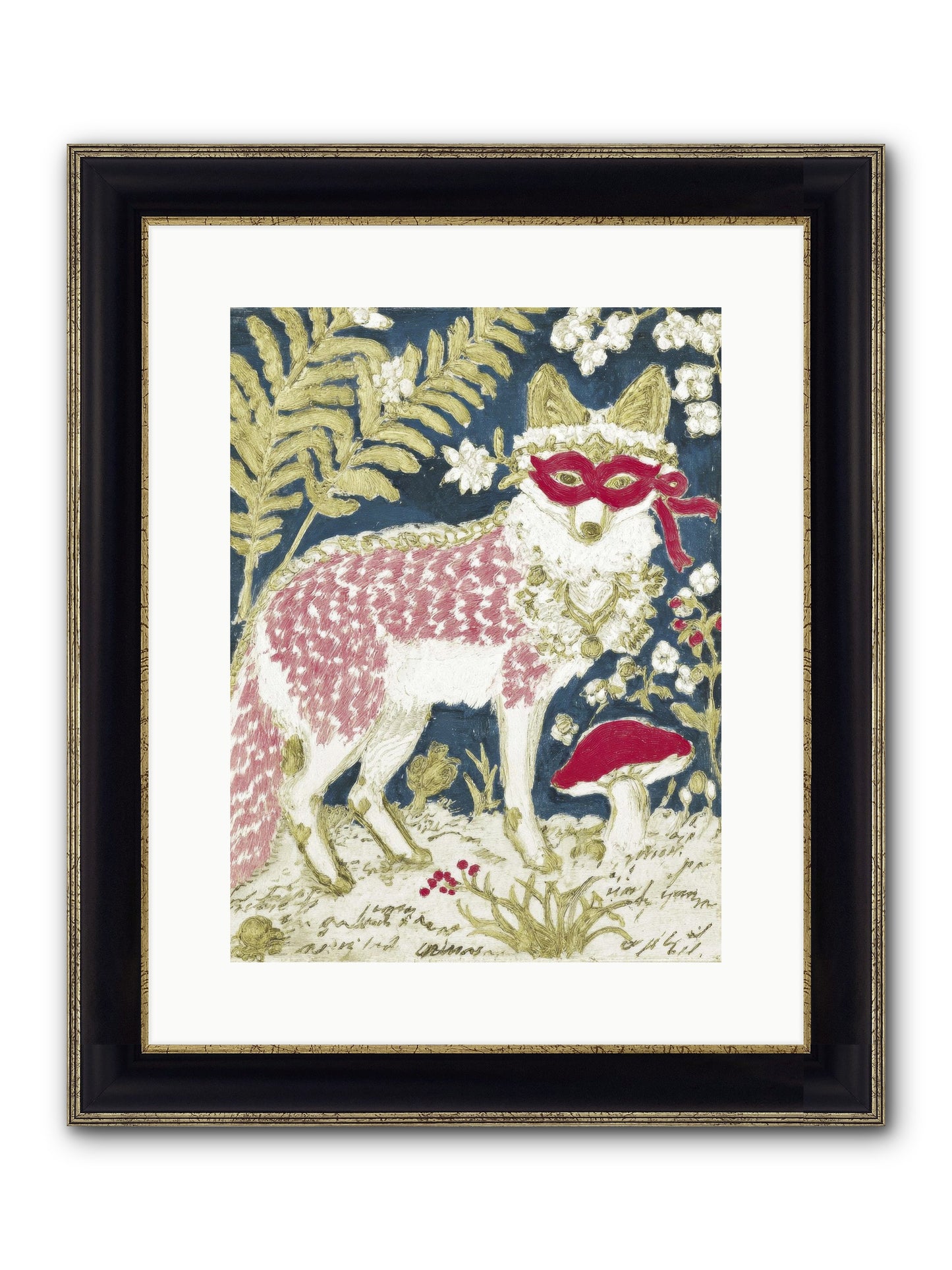 Gentleman’s Strawberry Hour Framed Print - Black & Gold 12x16