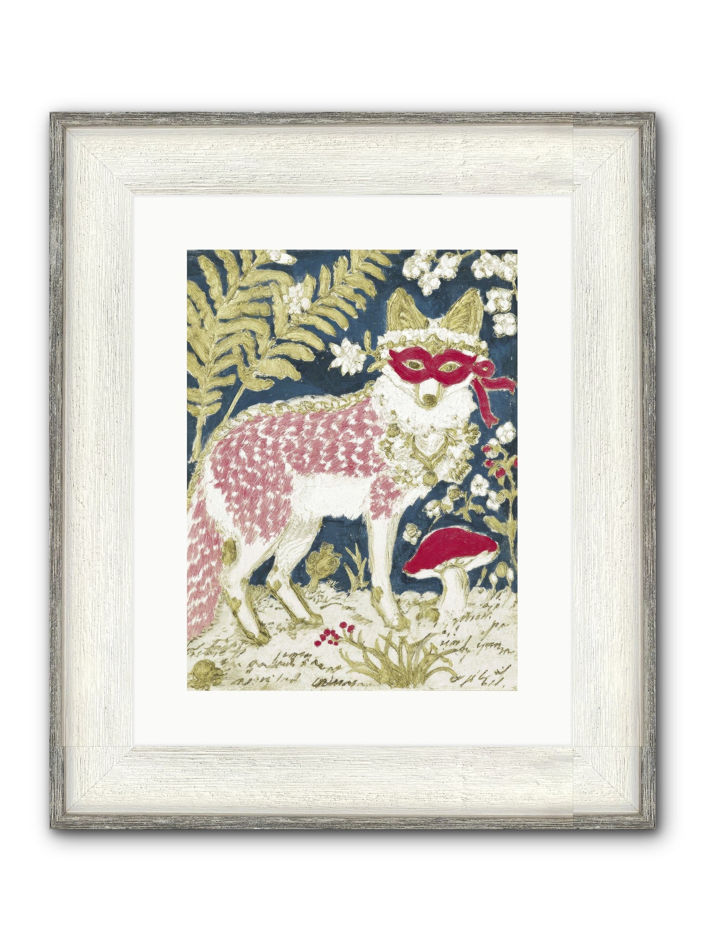 Gentleman’s Strawberry Hour Framed Print - Driftwood White 12x16