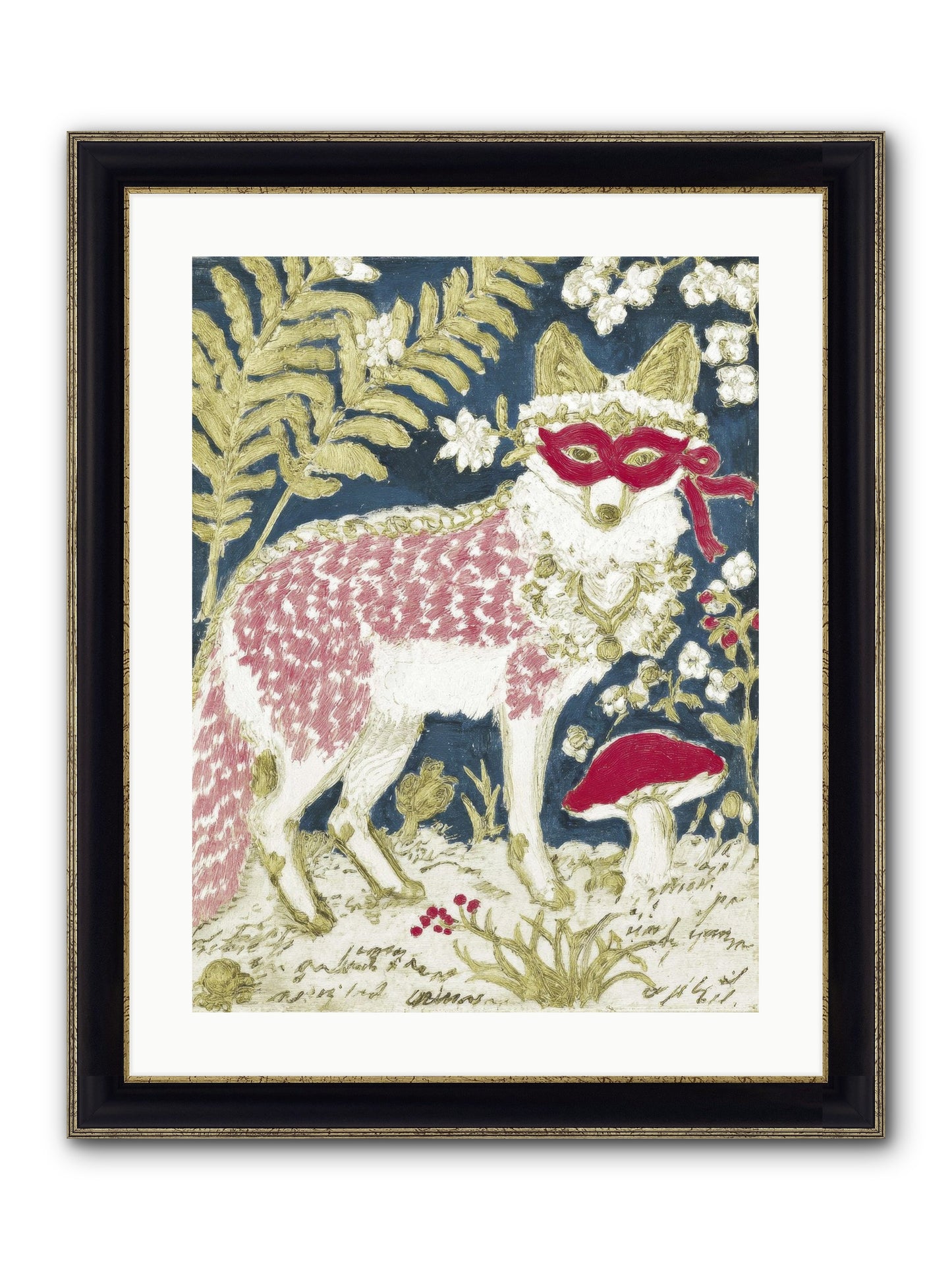 Gentleman’s Strawberry Hour Framed Print - Black & Gold 18x24