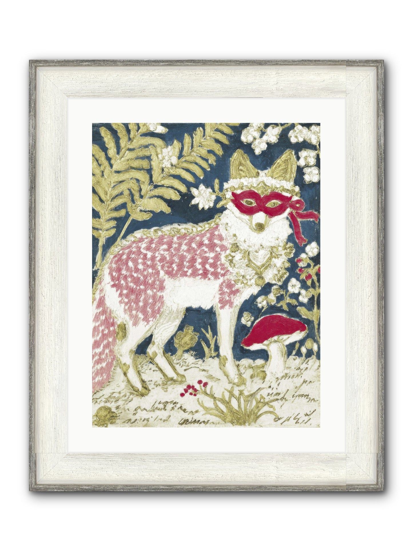 Gentleman’s Strawberry Hour Framed Print - Driftwood White 18x24