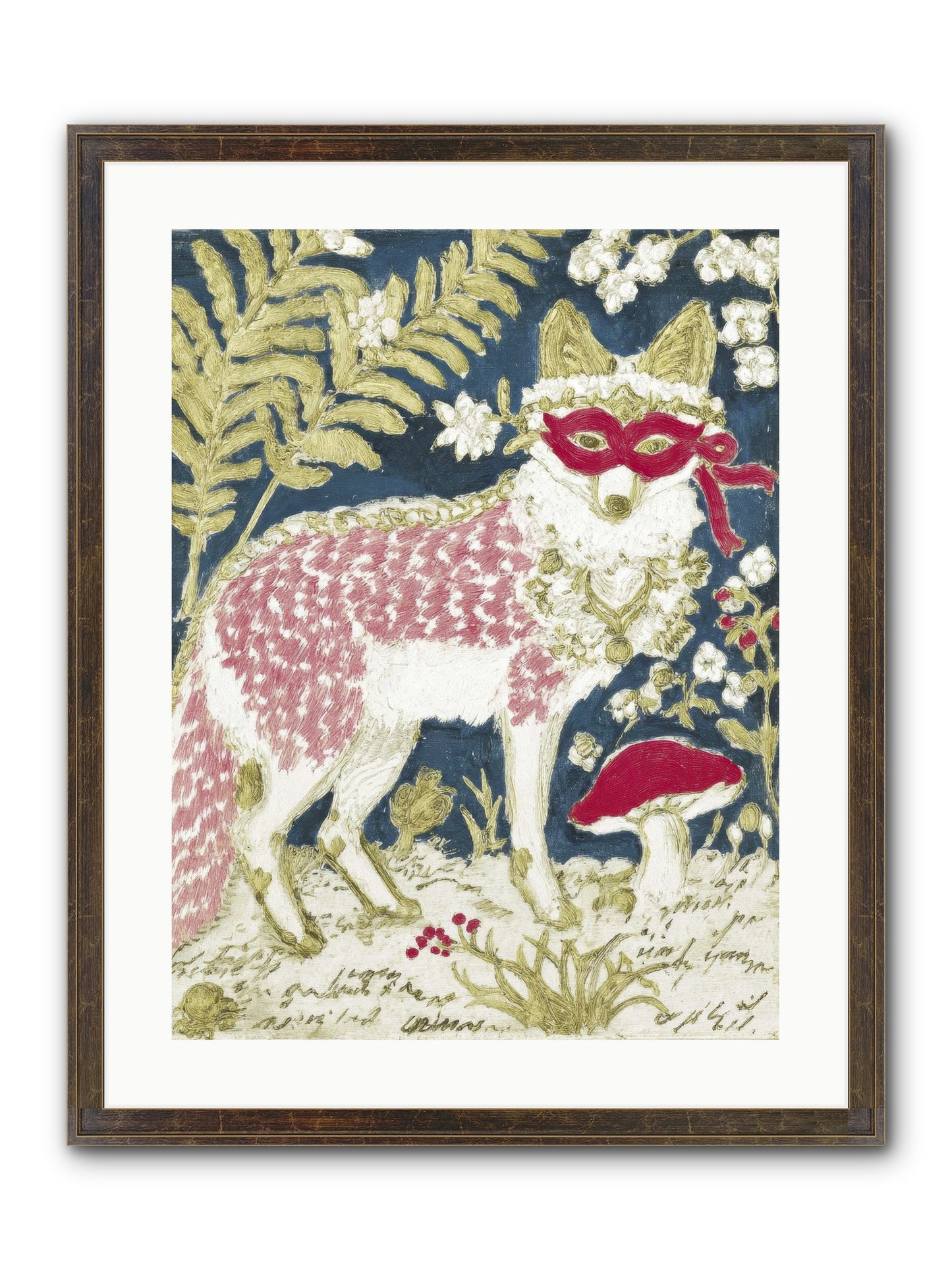 Gentleman’s Strawberry Hour Framed Print - Slimwoods Black/Gold 18x24