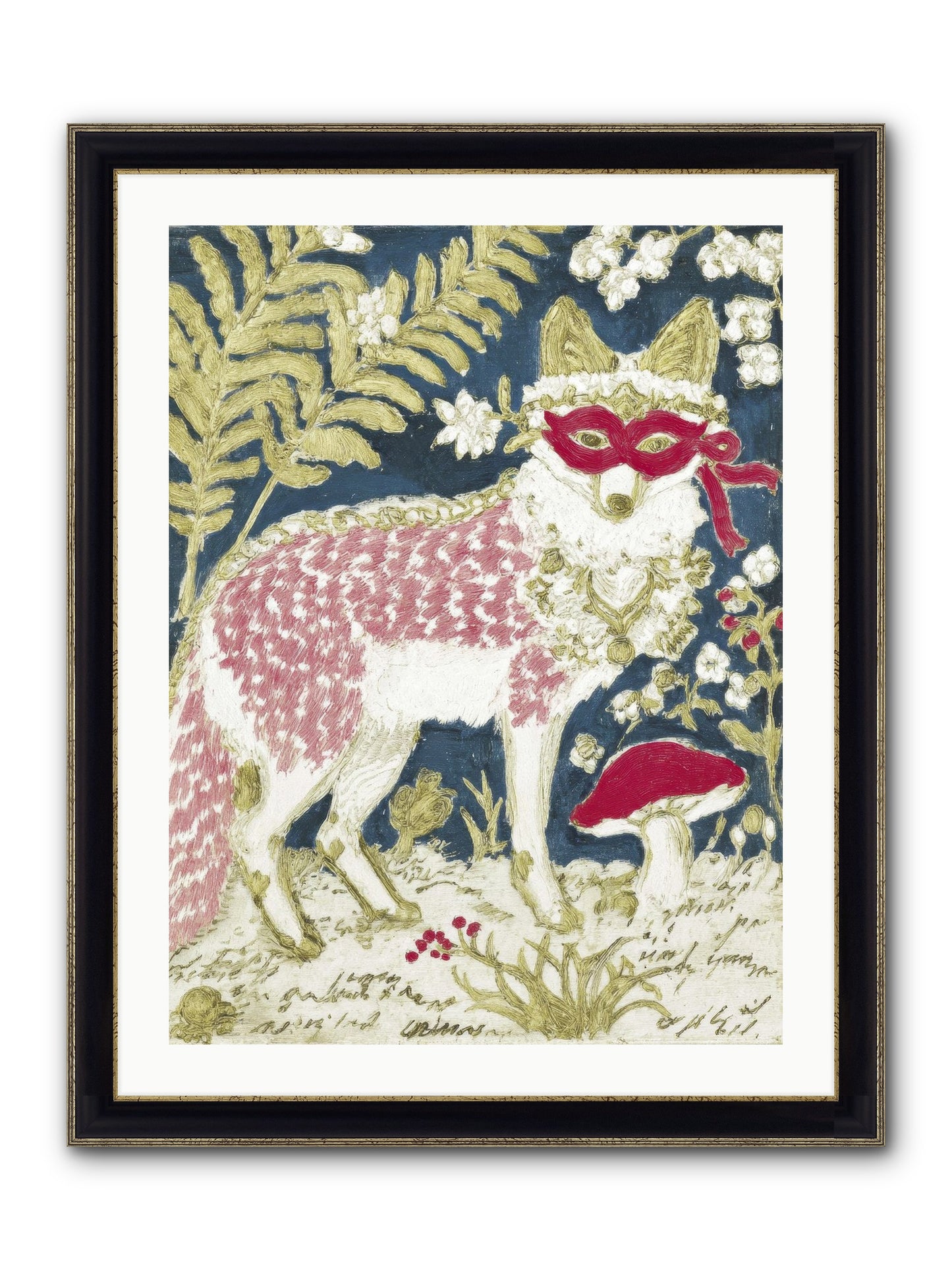 Gentleman’s Strawberry Hour Framed Print - Black & Gold 24x32