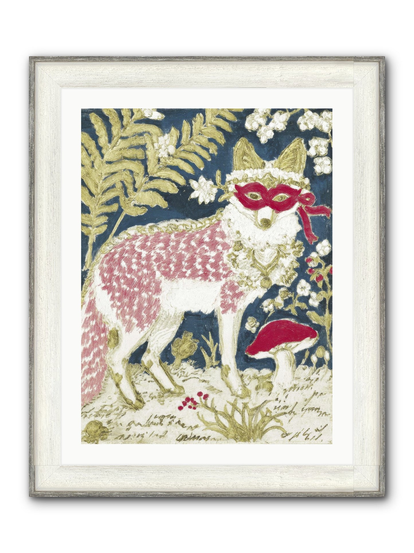 Gentleman’s Strawberry Hour Framed Print - Driftwood White 24x32