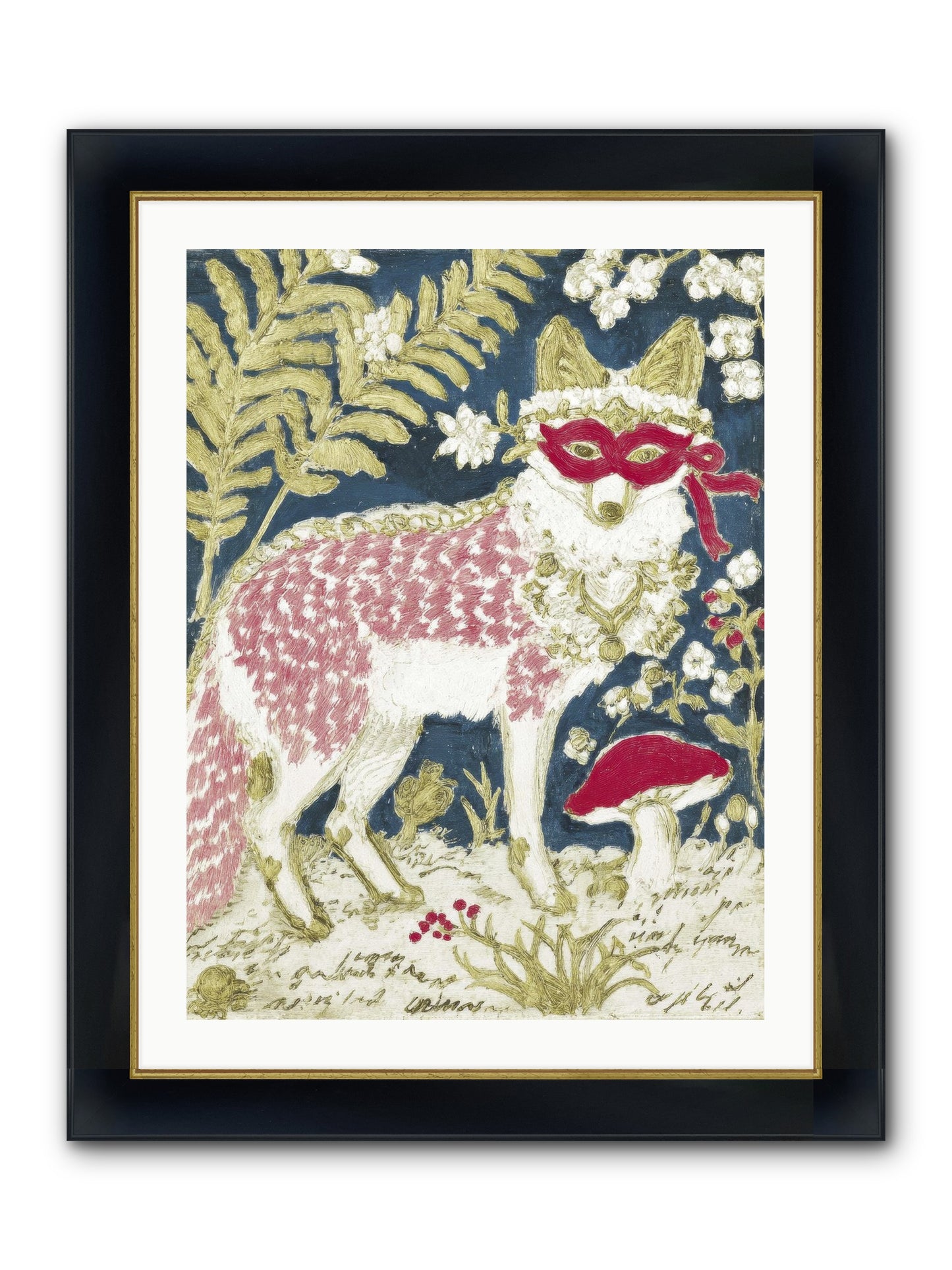 Gentleman’s Strawberry Hour Framed Print - Wide Black w/Gold 24x32