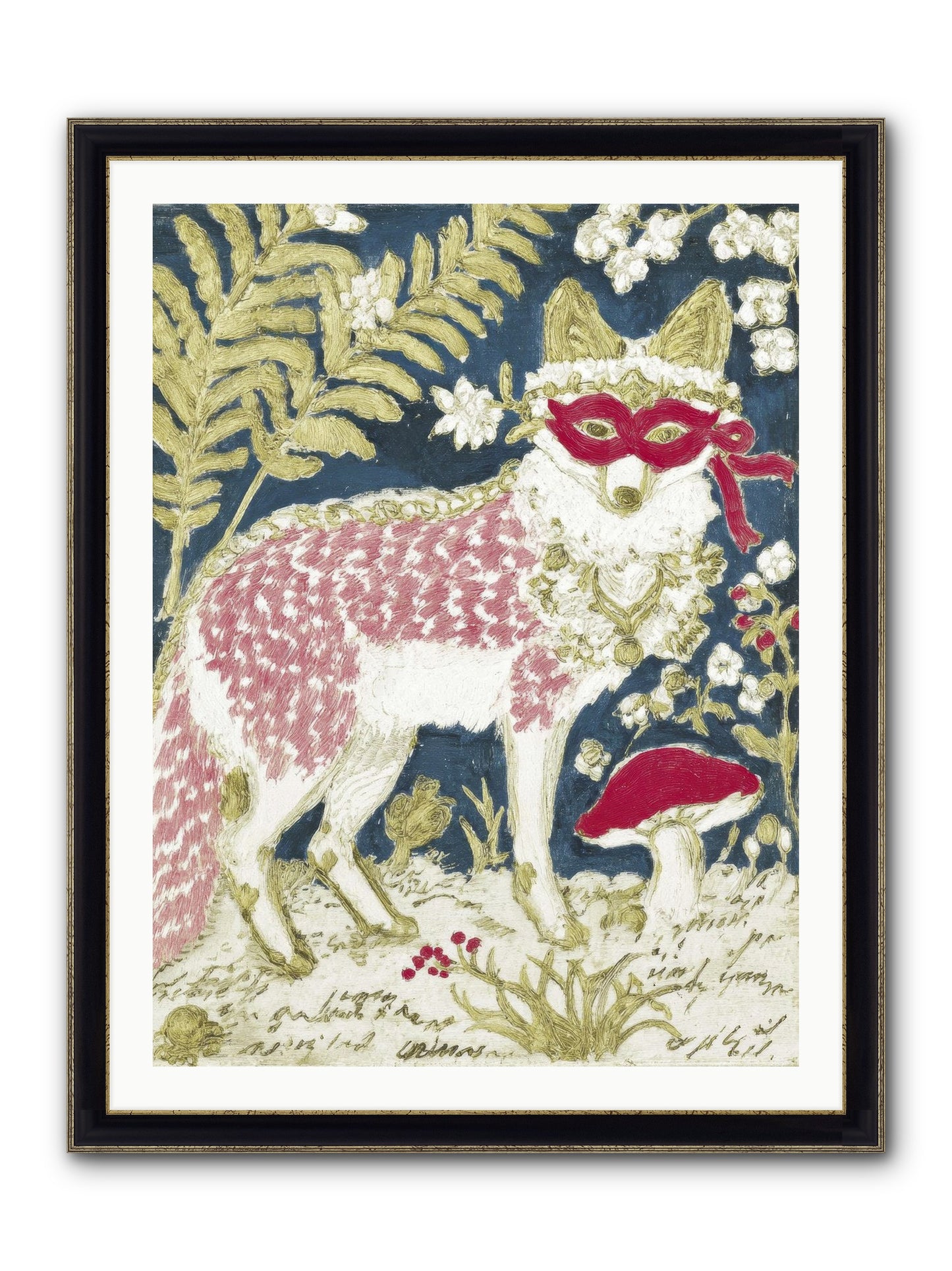 Gentleman’s Strawberry Hour Framed Print - Black & Gold 30x40