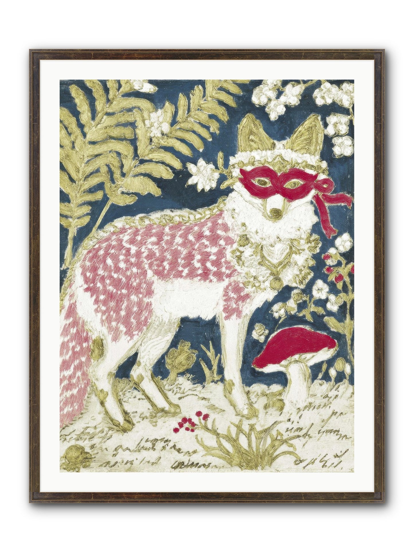 Gentleman’s Strawberry Hour Framed Print - Slimwoods Black/Gold 30x40