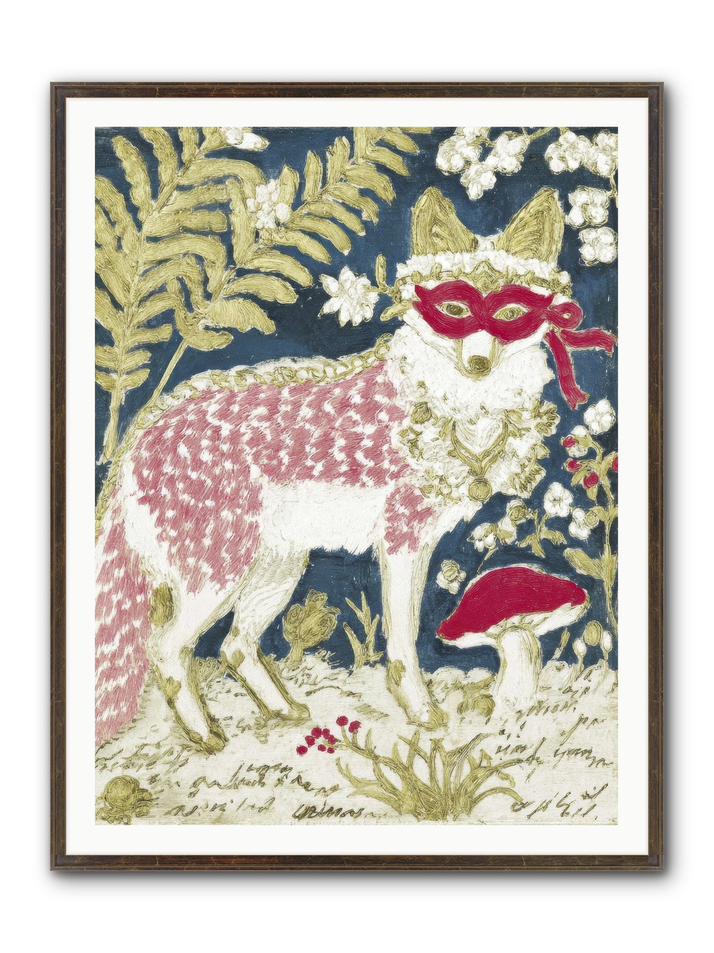 Gentleman’s Strawberry Hour Framed Print - Slimwoods Black/Gold 36x48
